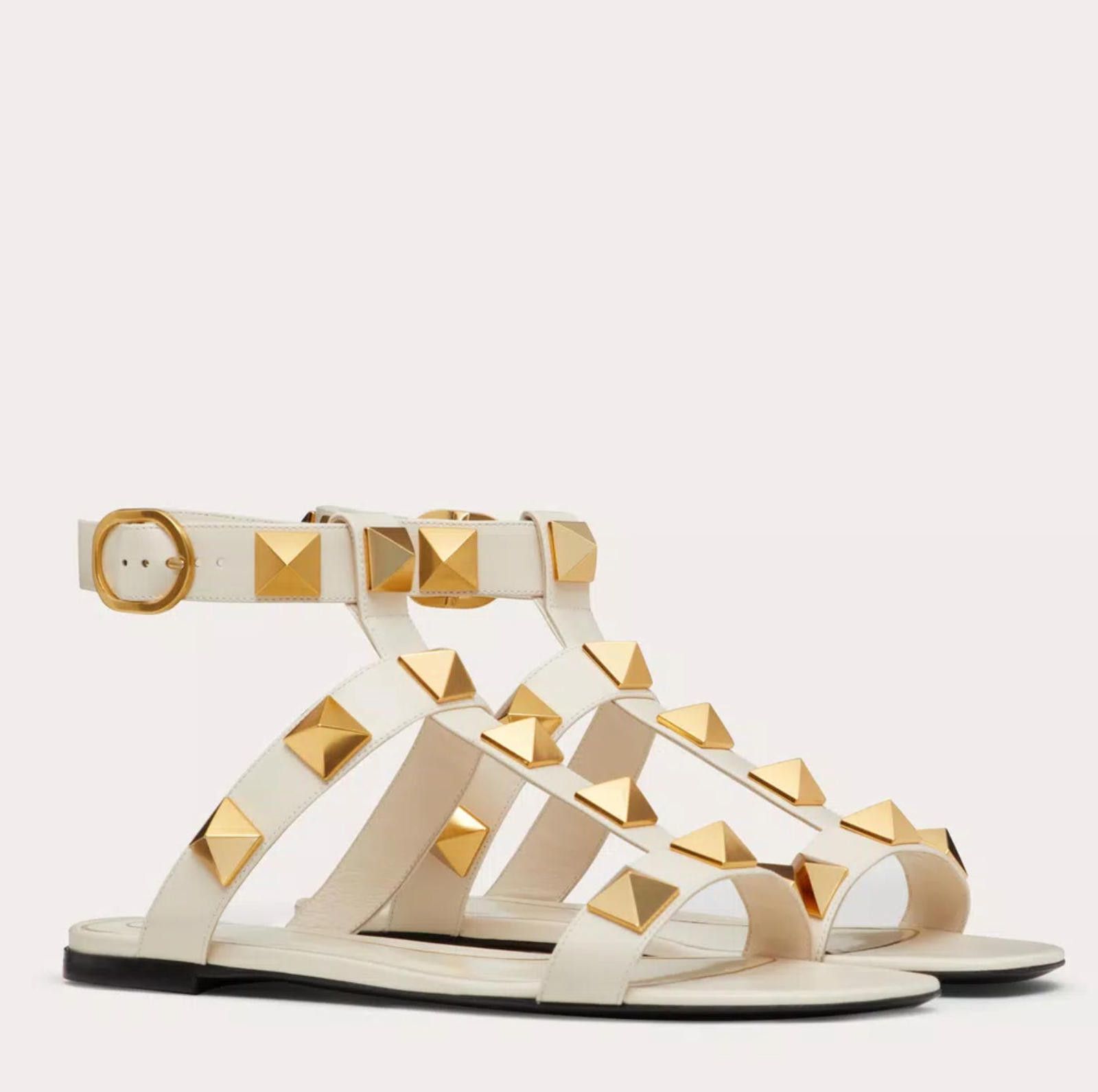 Other Valentino Roman Stud Flat Sandal Size US 7.5 / IT 37.5 - 2 Thumbnail