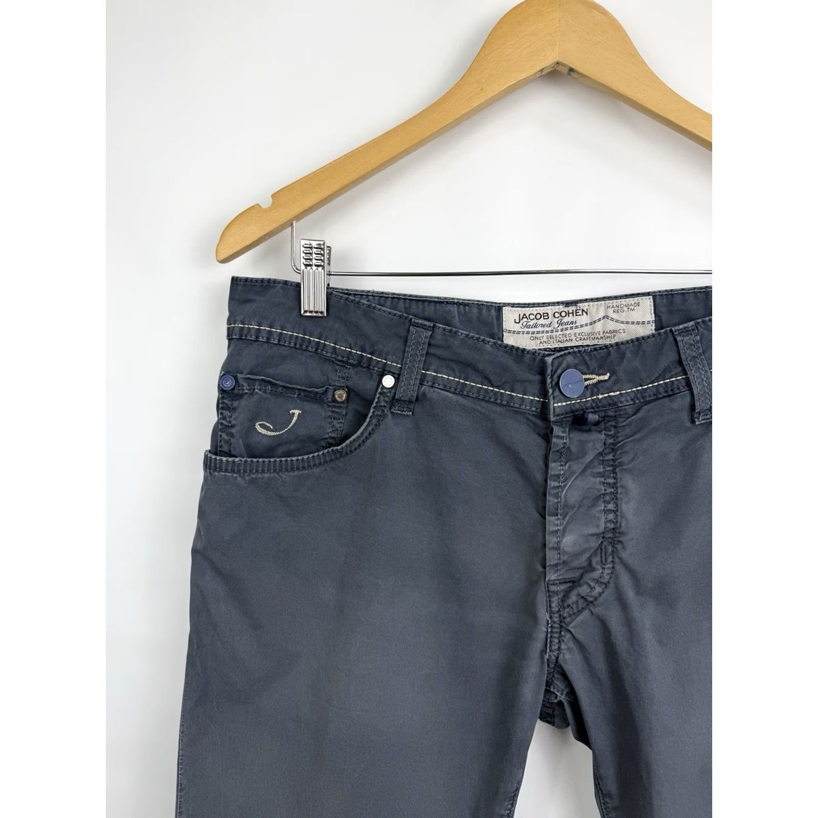 Jacob Cohen Jacob Cohen Luxury Pants Blue 622.C Made in Italy Handmade 36 Mens Pants Regular 34.25in Inseam Size US 36 / EU 52 - 6 Thumbnail