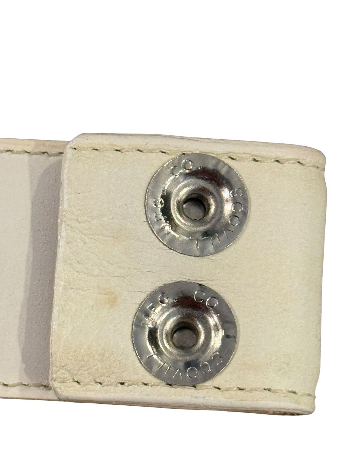Chrome Hearts White Leather Belt Strap Size 34 - 6 Thumbnail
