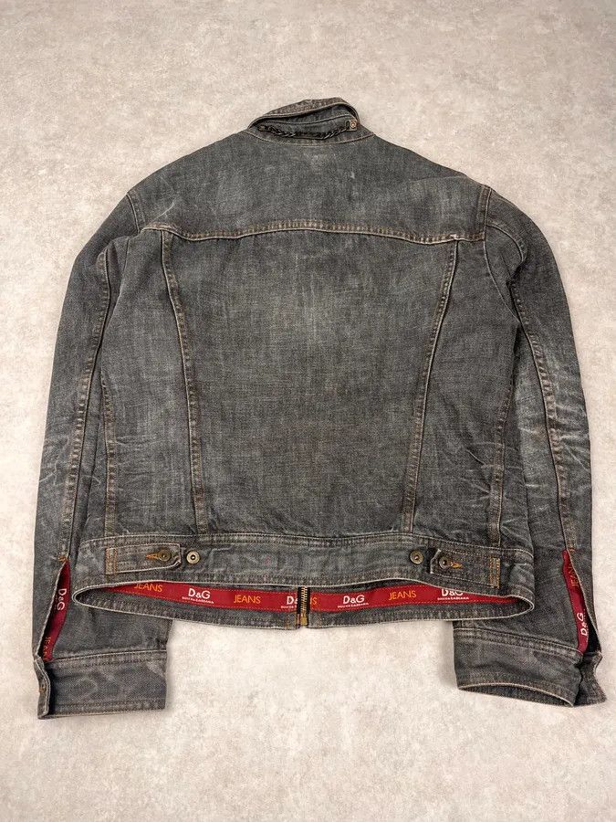 Dolce & Gabbana AW2003 Dolce & Gabbana Grey Raw Denim Jacket Size US L / EU 52-54 / 3 - 8 Thumbnail