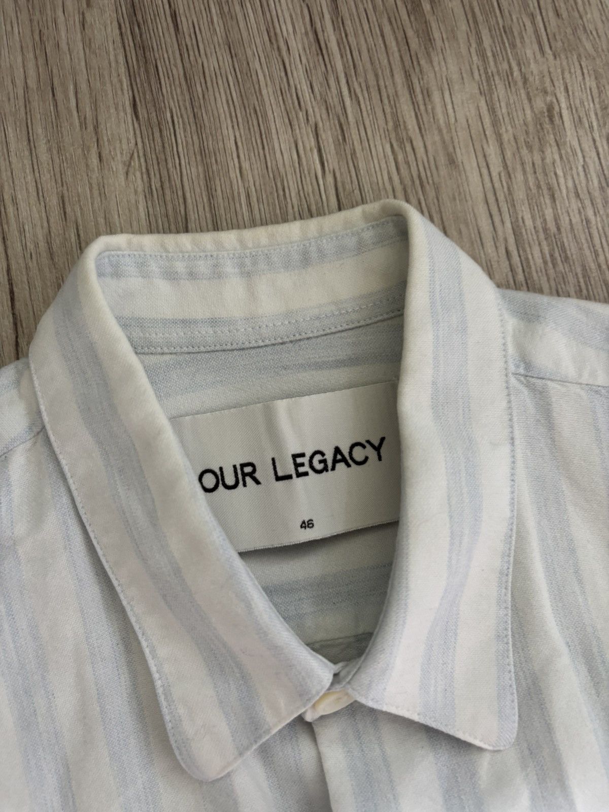 Our Legacy Our Legacy Men’s Shirt Size 46 Blue White Stripe Cotton Size US S / EU 44-46 / 1 - 2 Thumbnail