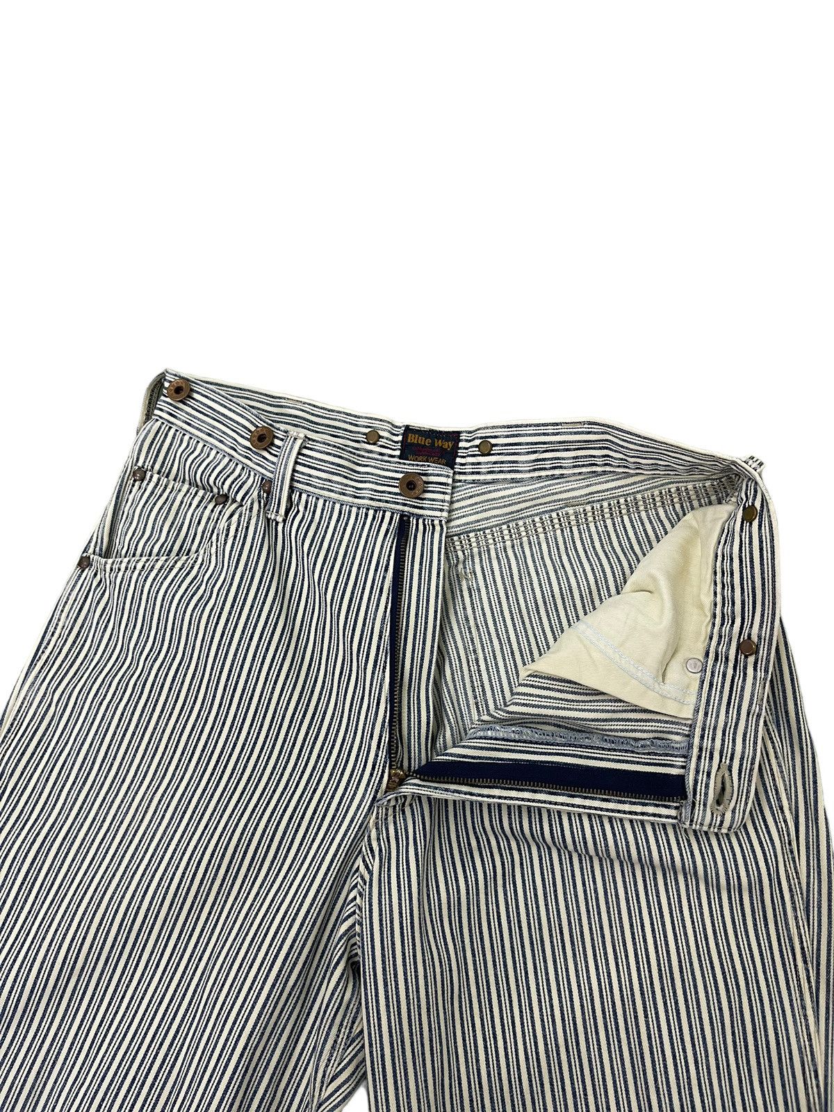 Japanese Brand Carpenter Jeans Hickory Blue Way Japan Wide Loose 7🟦7 Size US 30 / EU 46 - 16 Thumbnail