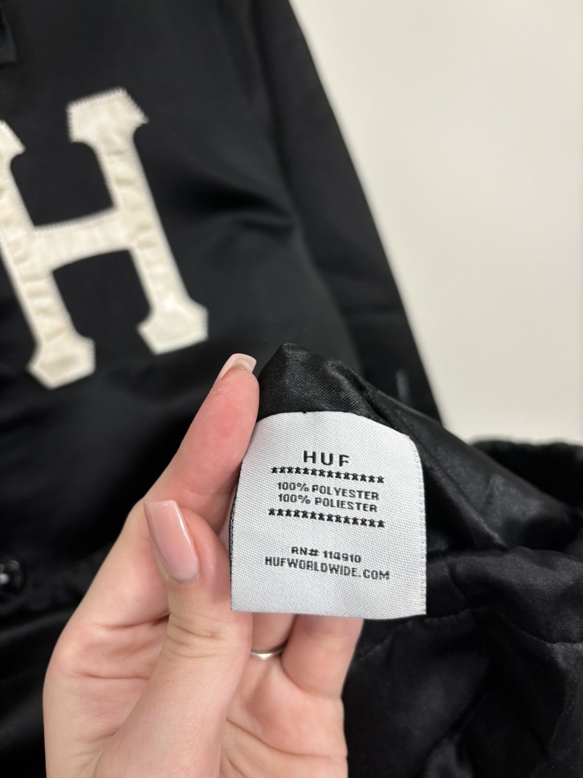 Huf HUF Embroidered Logo Y2K Black Hype Coach Jacket Size US M / EU 48-50 / 2 - 11 Thumbnail