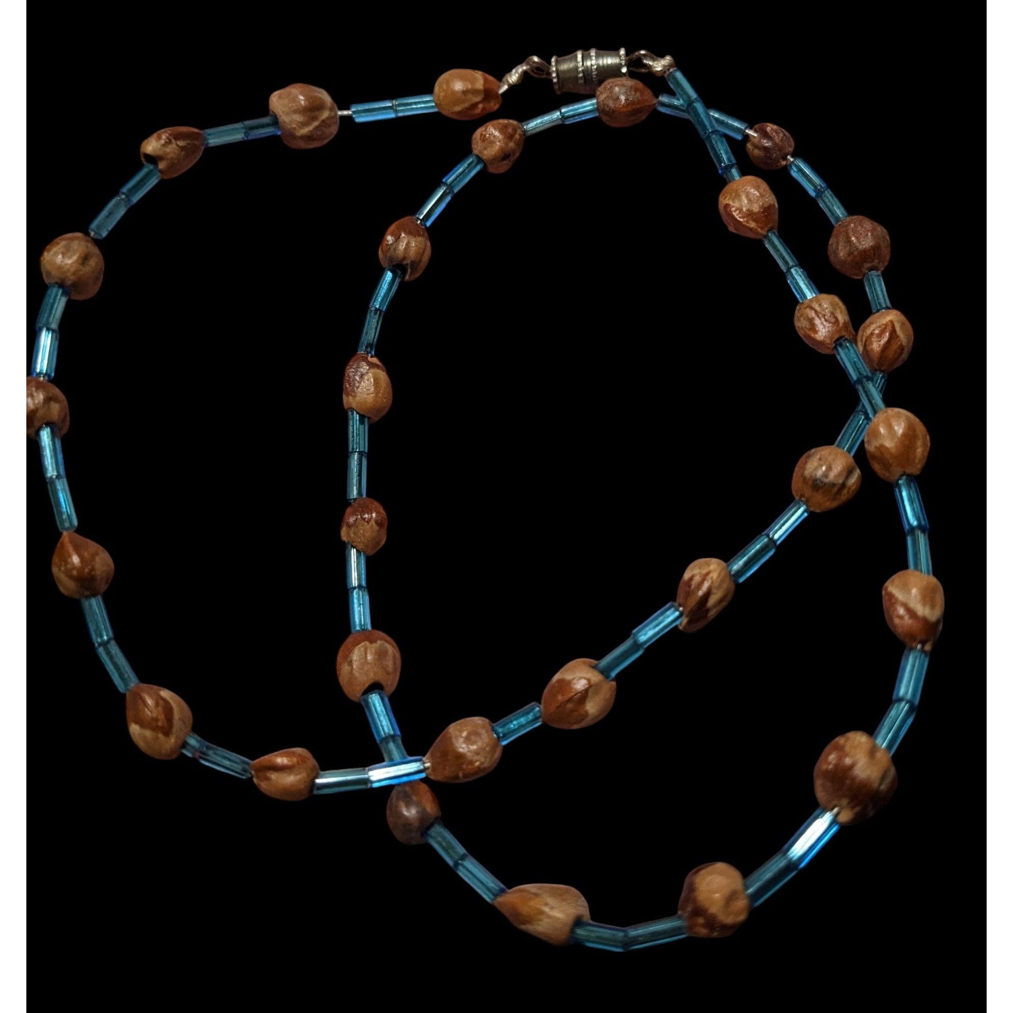 Other Casual Hippie Blue And Brown Seed Beaded Necklace Size ONE SIZE - 2 Thumbnail