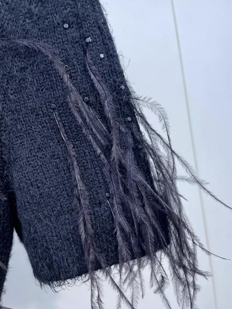Chanel Chanel 5S new hot diamond ostrich wool knitted cardigan 250 Size XXS / US 00 / IT 34 - 5 Thumbnail