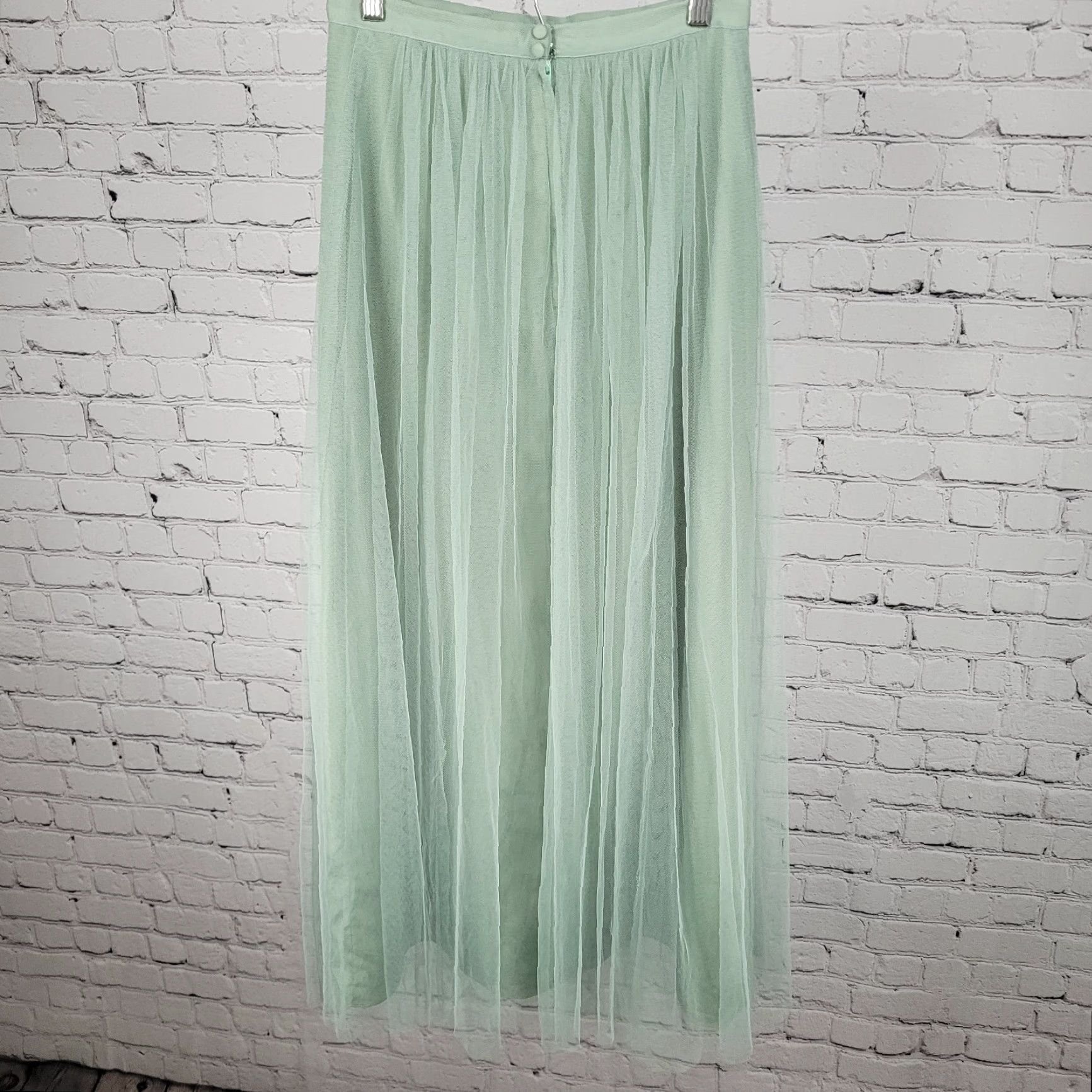 Vintage JENNY YOO Collection Green A-Line Maxi Skirt Size 0 Lined Womens Size 25" / US 0 / IT 36 - 2 Thumbnail