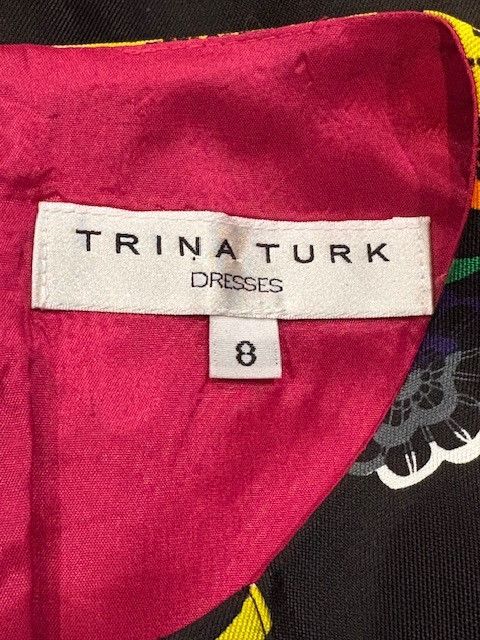 Trina Turk Black Mini Dress with Oversized Colorful Paisley Print Size M / US 6-8 / IT 42-44 - 8 Thumbnail