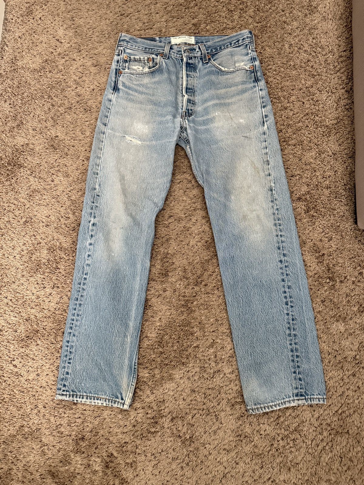 Vintage Distressed Light wash Levi 501xx