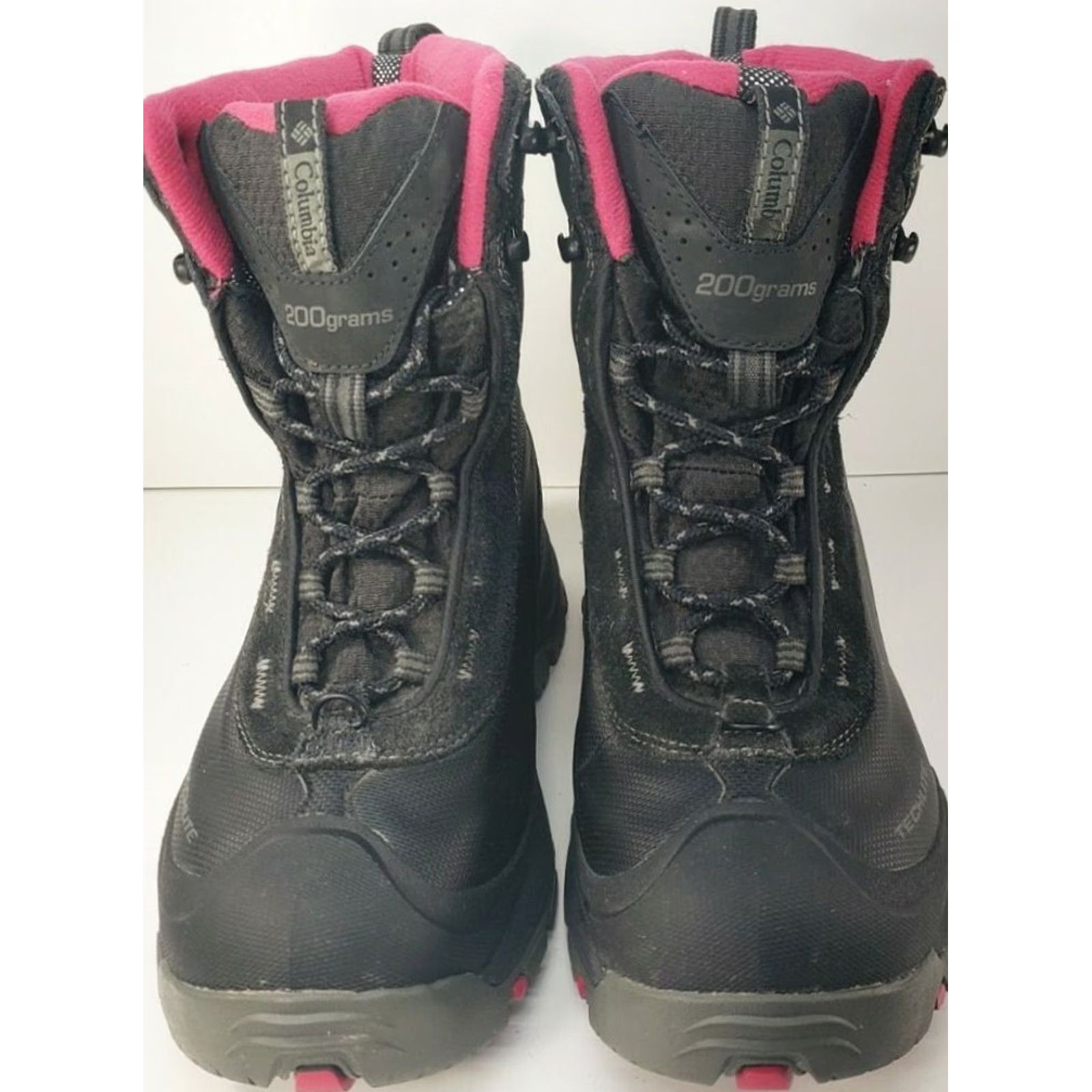 Vintage Columbia Bugaboot Plus Omni Heat Boots Women's 7M Black Pink BL 1490-010 Snow Boot Winter Waterproof 200G Leather Textile Omni Heat VINTAGE? Size US 6 / IT 36 - 2 Thumbnail