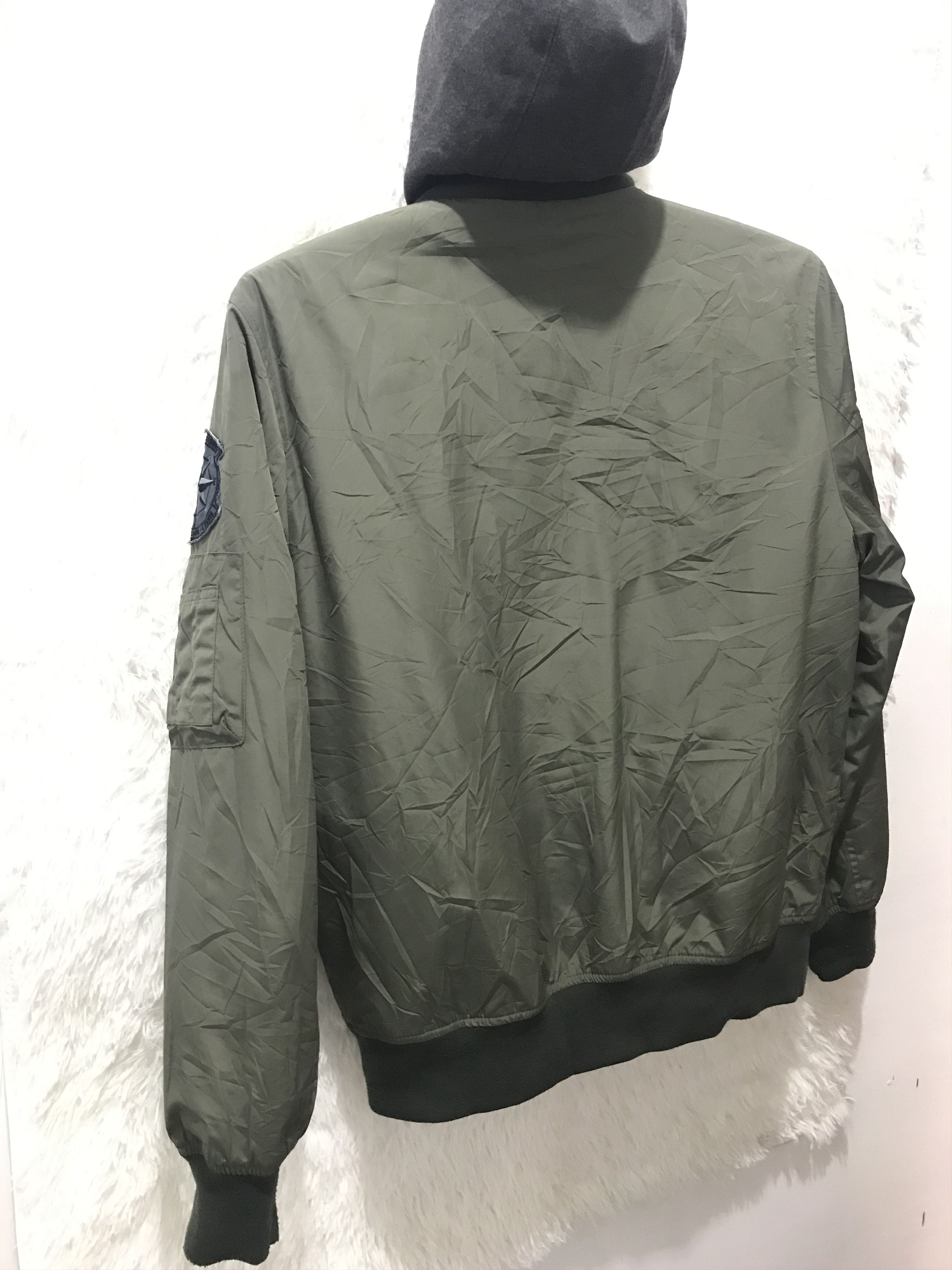 American Rag AMERICAN RAG Bomber Quilted Jacket Patches Hood Size US M / EU 48-50 / 2 - 9 Thumbnail