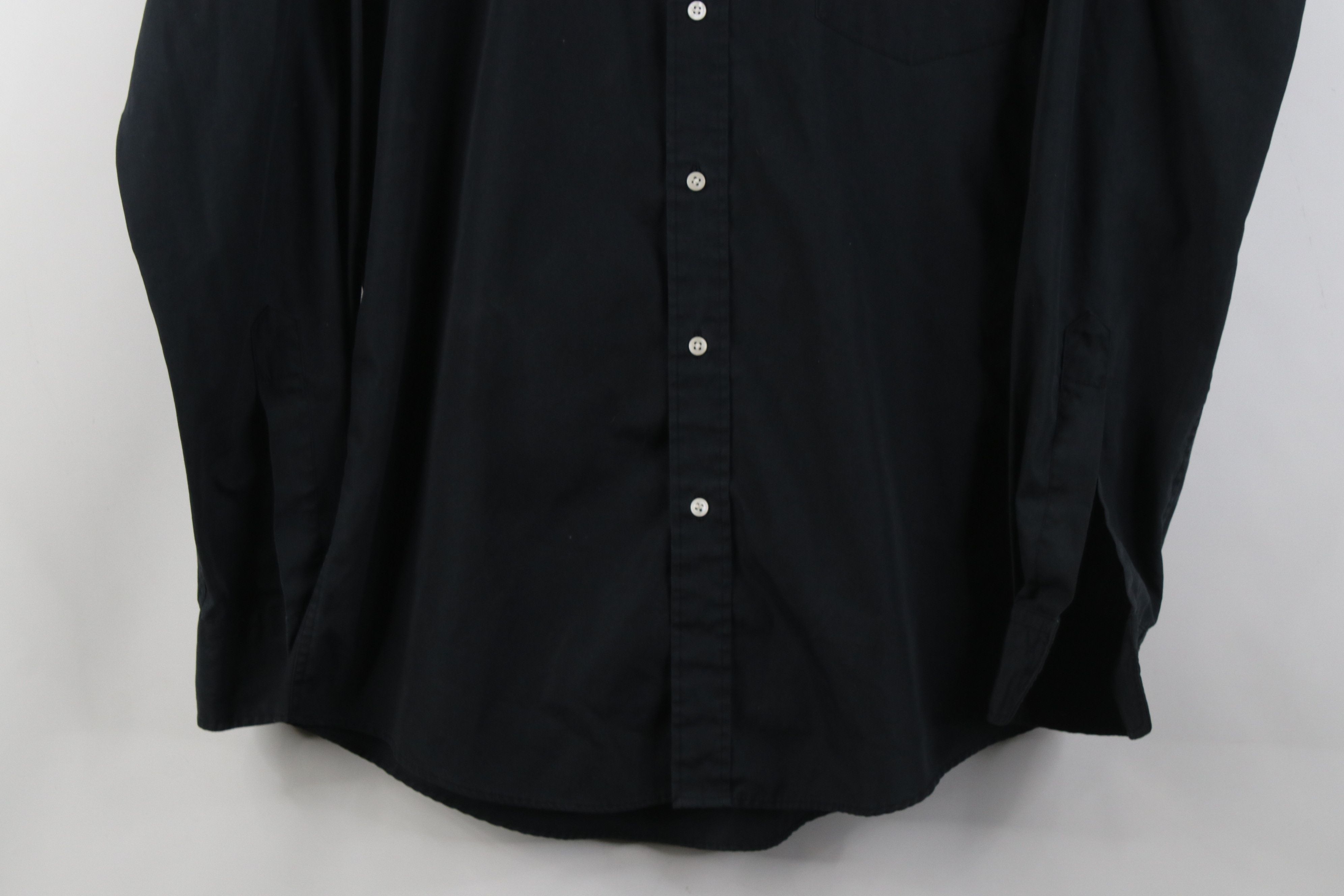 Vintage Vintage 90s Yves Saint Laurent YSL Button Shirt Black Size US M / EU 48-50 / 2 - 3 Thumbnail