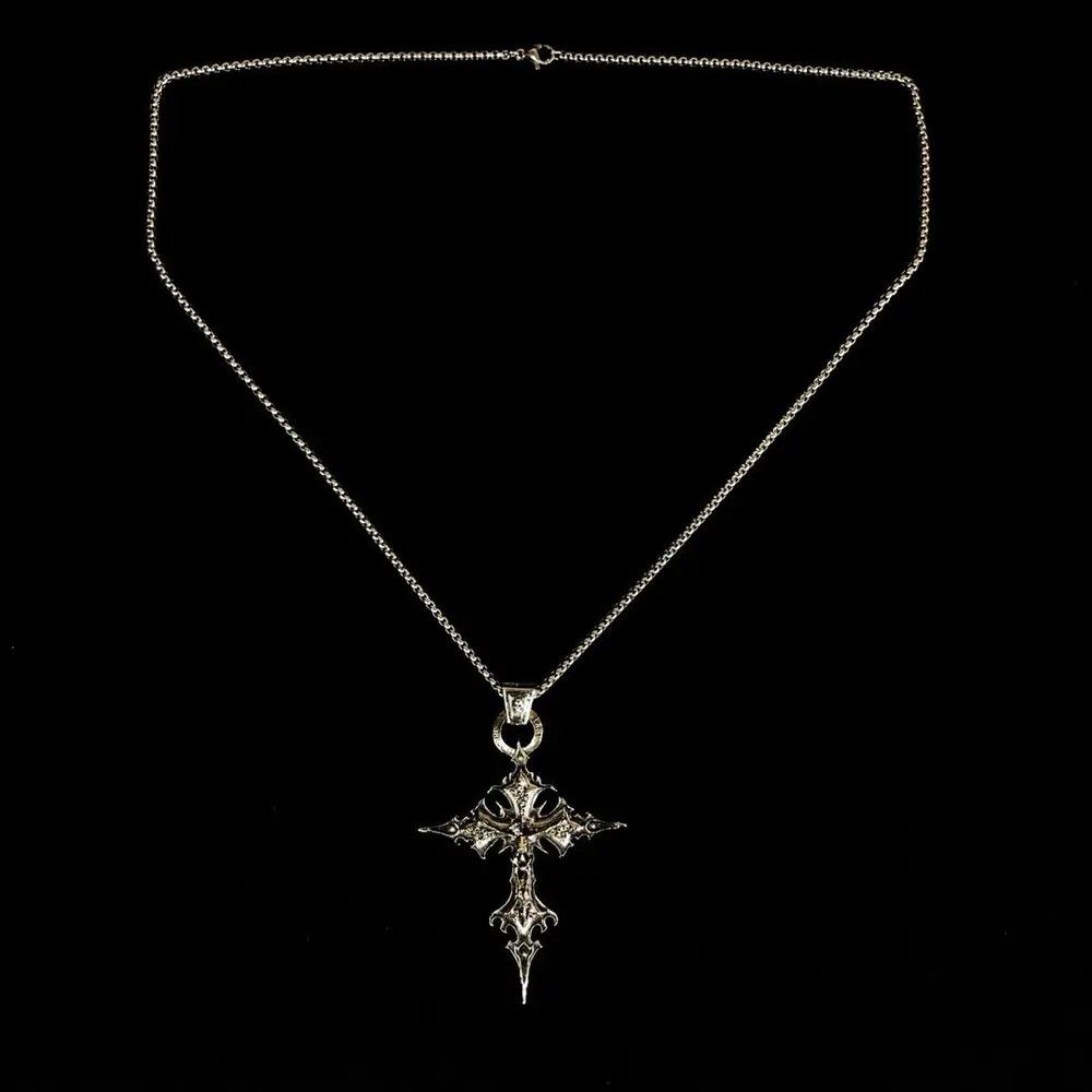 Jewelry Skeleton Cross Skull Necklace Gothic Chain Size ONE SIZE - 4 Thumbnail