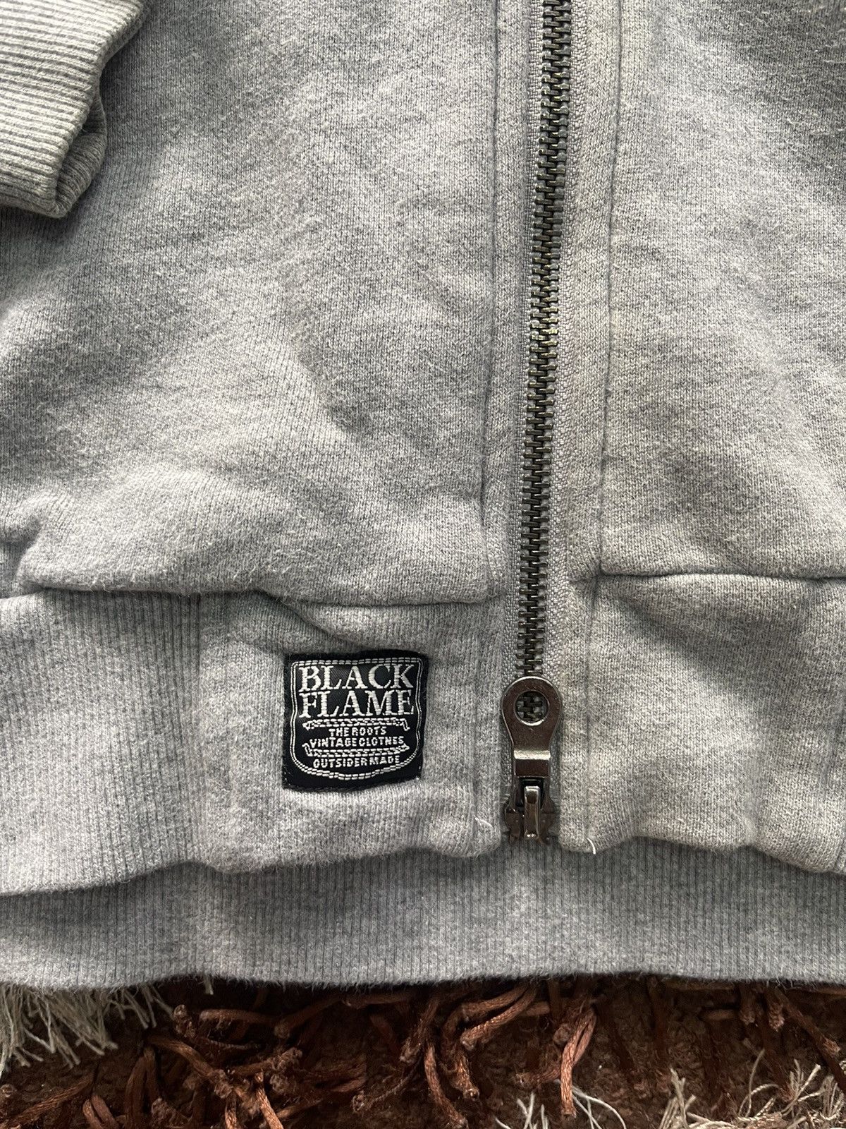 Japanese Brand × Vintage VINTAGE BLACK FLAME SKULLS ZIPPER UP VERY RARE Size US S / EU 44-46 / 1 - 4 Thumbnail