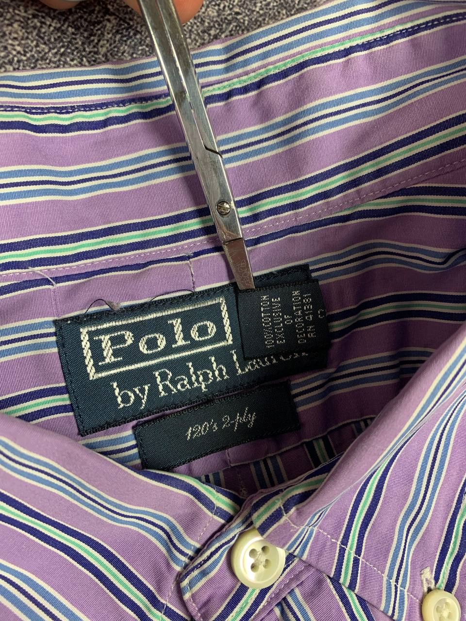 Polo Ralph Lauren Polo Ralph Lauren Men's Shirt Purple Striped Size US XL / EU 56 / 4 - 12 Thumbnail