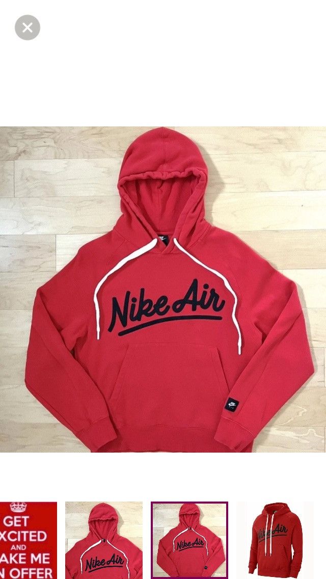 Nike Nike Air Sportswear Pullover Fleece Hoodie Men's Red Medium Size US M / EU 48-50 / 2 - 9 Thumbnail