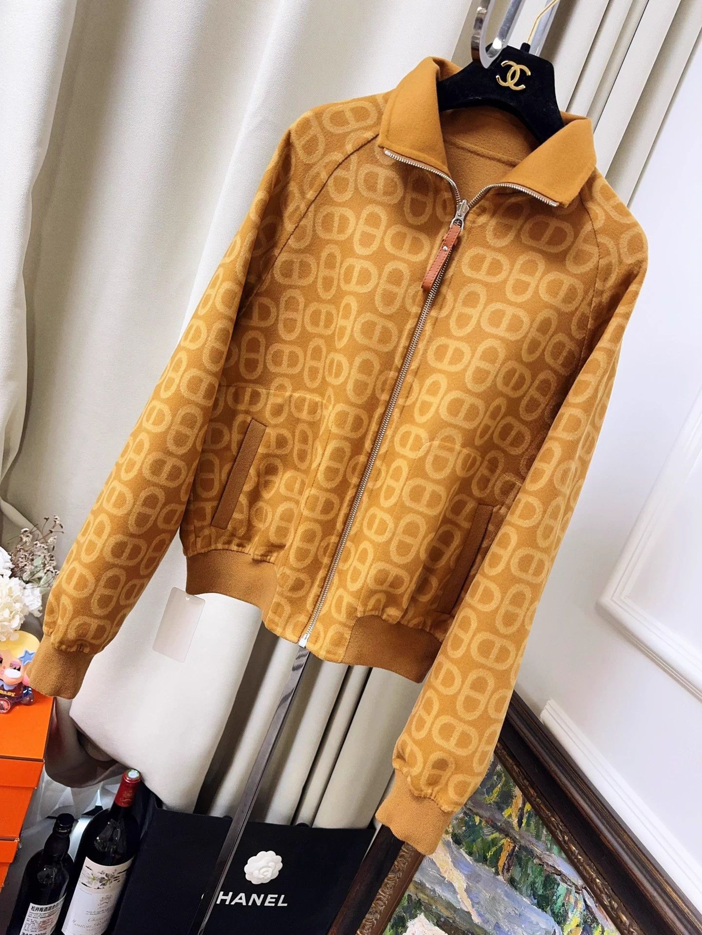Hermes Hermes Pig Nose All Over Print 2-Way Cashmere Jkt 40 Size M / US 6-8 / IT 42-44 - 3 Thumbnail