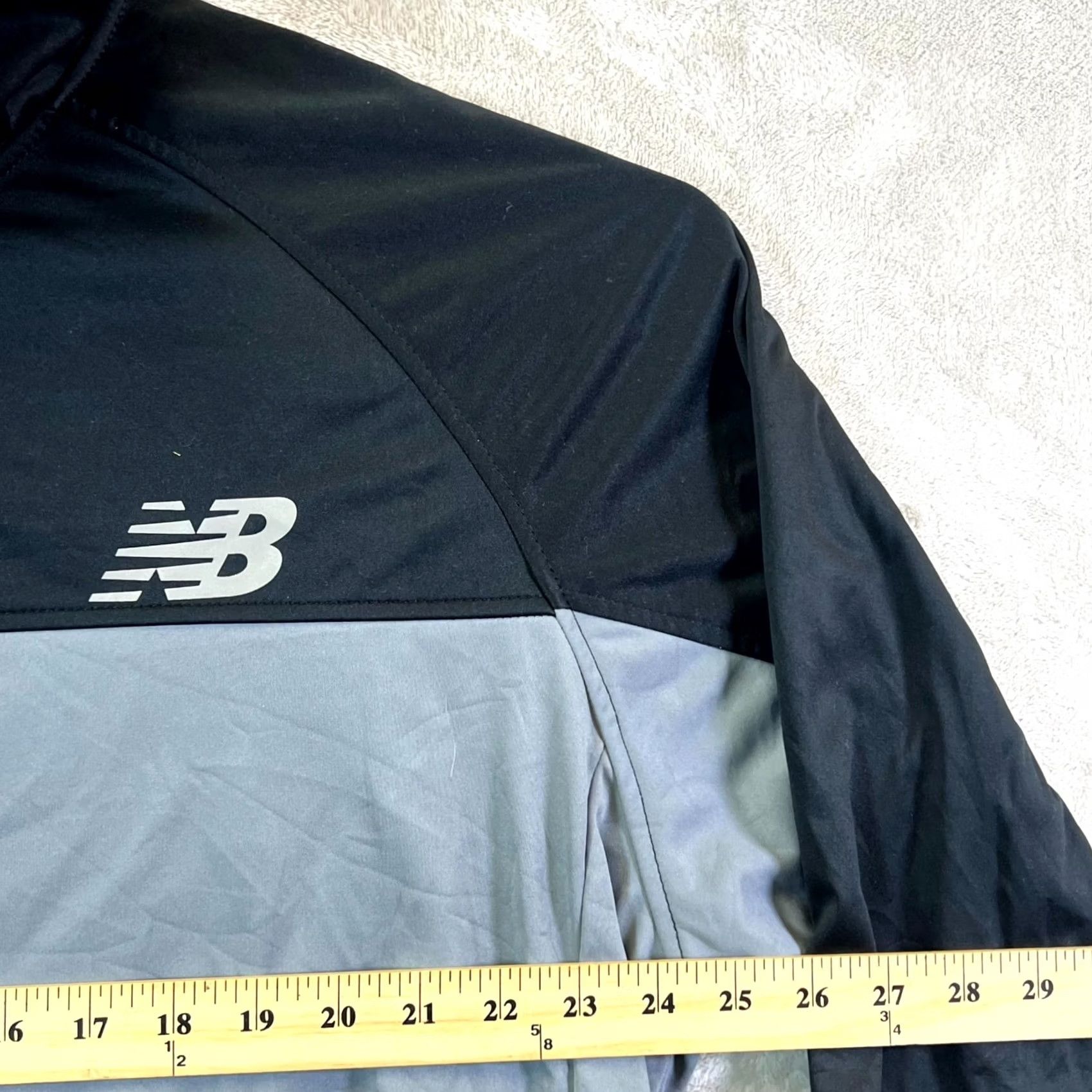 New Balance New Balance Windbreaker Jacket Men 2XL Gray Polyester Fleece Lined Hooded Zip-Up Size US XXL / EU 58 / 5 - 5 Thumbnail