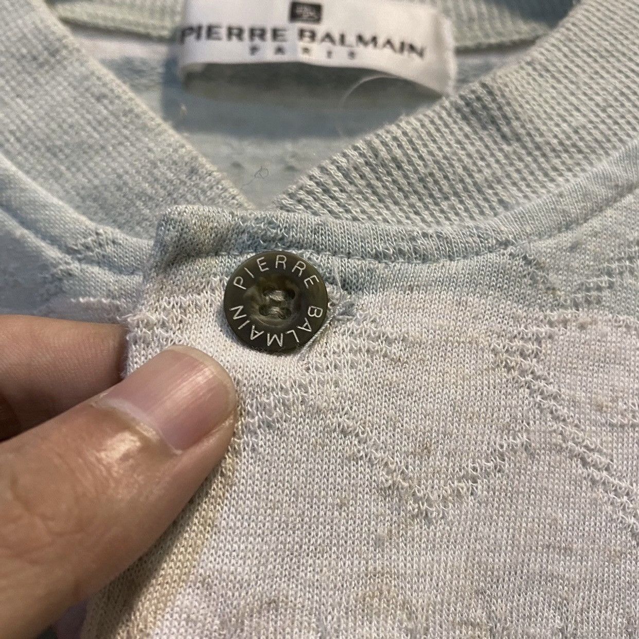 Pierre Balmain VINTAGE‼️Pierre Balmain striped Henley polo shirt Size US L / EU 52-54 / 3 - 5 Thumbnail