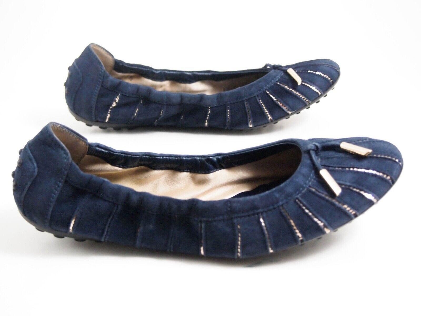 Tod's Tod's Ballet Flat Blue Suede Gold Sequins EU 37.5 US 7.5 Size US 7.5 / IT 37.5 - 4 Thumbnail