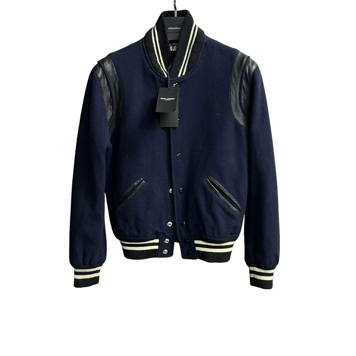 Saint Laurent Paris Saint Laurent Leather Trim Teddy Jacket 44 Size US S / EU 44-46 / 1 - 1 Thumbnail
