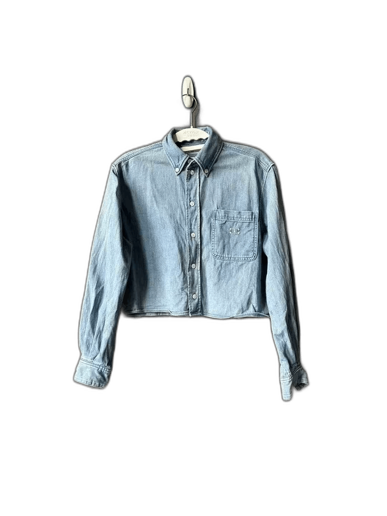 Celine Celine Denim Cropped Shirt Size XS Size US XS / EU 42 / 0 - 1 Thumbnail