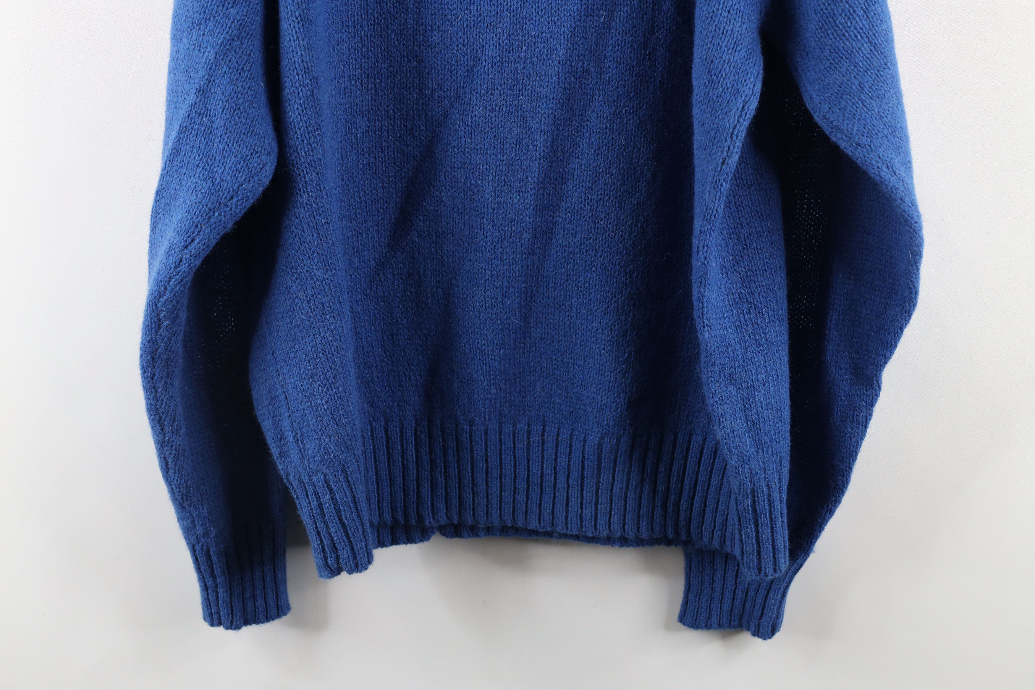 Vintage Vintage 70s Streetwear Wool Blend Knit Crewneck Sweater Blue Size US XL / EU 56 / 4 - 7 Thumbnail