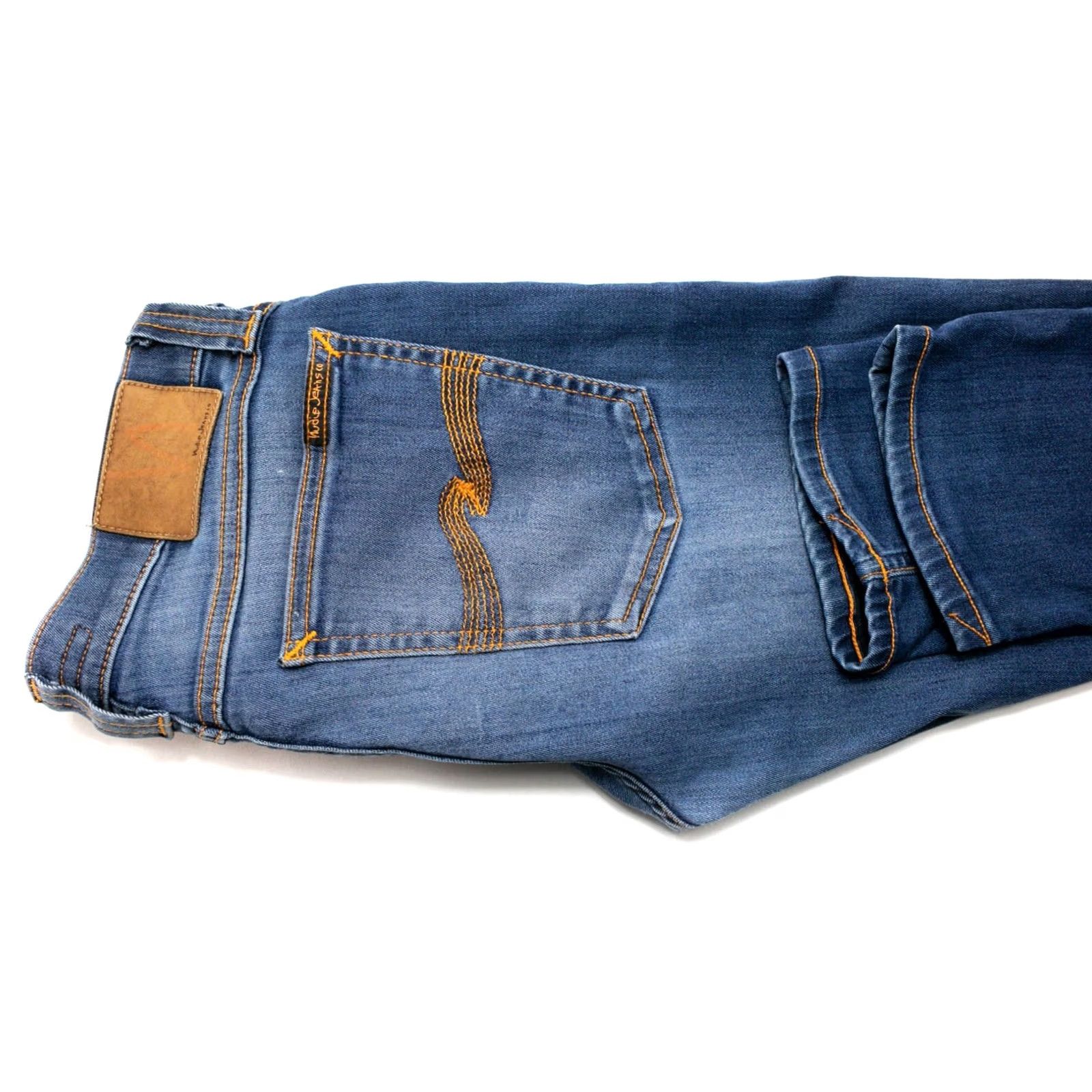 Vintage NUDIE Tight Long John Starlight Blue Jeans Slim W28/L32 Men Size US 28 / EU 44 - 5 Thumbnail