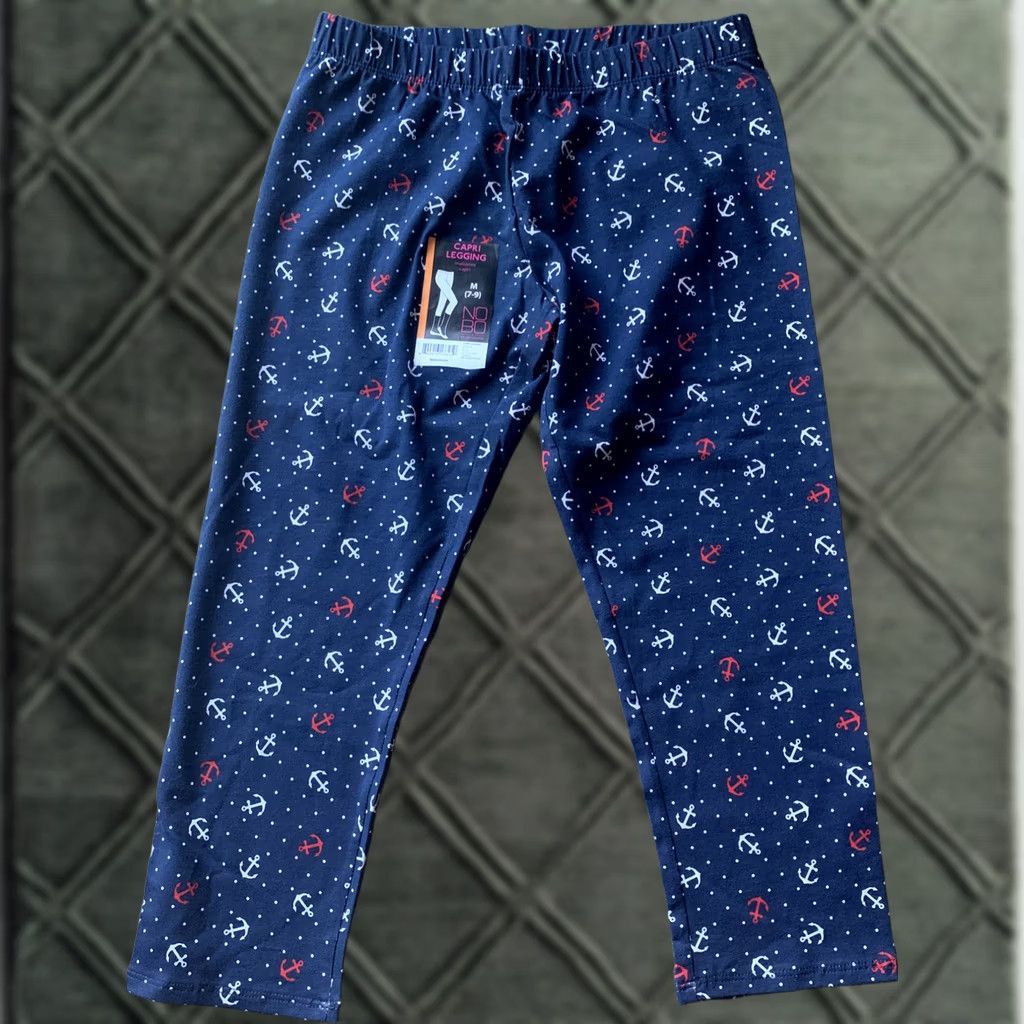 Vintage NWT Nobo Juniors Elastic waist Blue Capri Leggings Anchor Print Med 7-9 New 264 Size 32" / US 10 / IT 46 - 1 Thumbnail