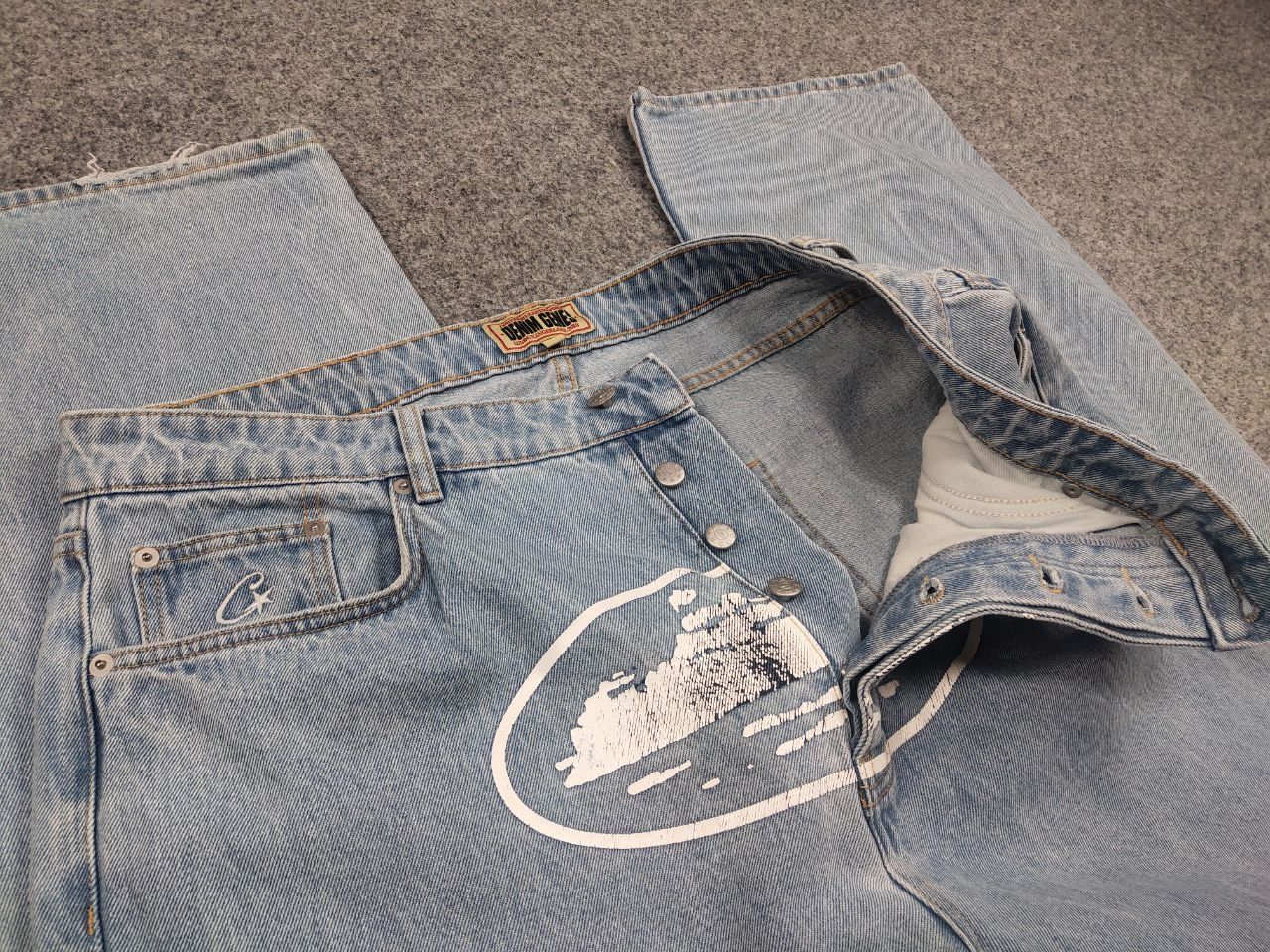Corteiz Corteiz denim genes Alcatraz Baggy Blue Washed Jeans Size US 36 / EU 52 - 13 Thumbnail