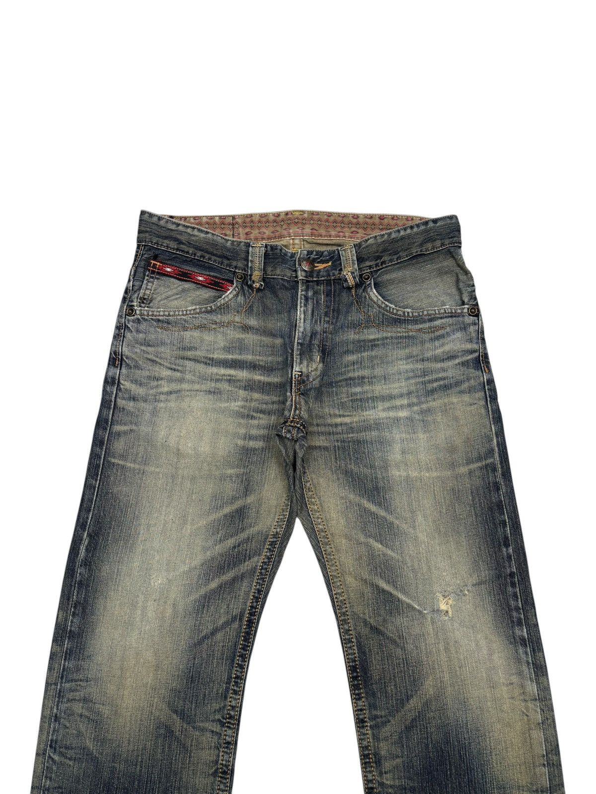 Kapital 🔥EDWIN EXCLUSIVE VINTAGE MUD WASH RUSTY JEANS DISTRESSED Size US 34 / EU 50 - 5 Thumbnail