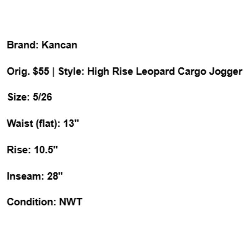 Kancan USA NWT Kancan Jeans High Rise Leopard Cargo Jogger Y2K Indie Size 26" / US 2 / IT 38 - 7 Thumbnail
