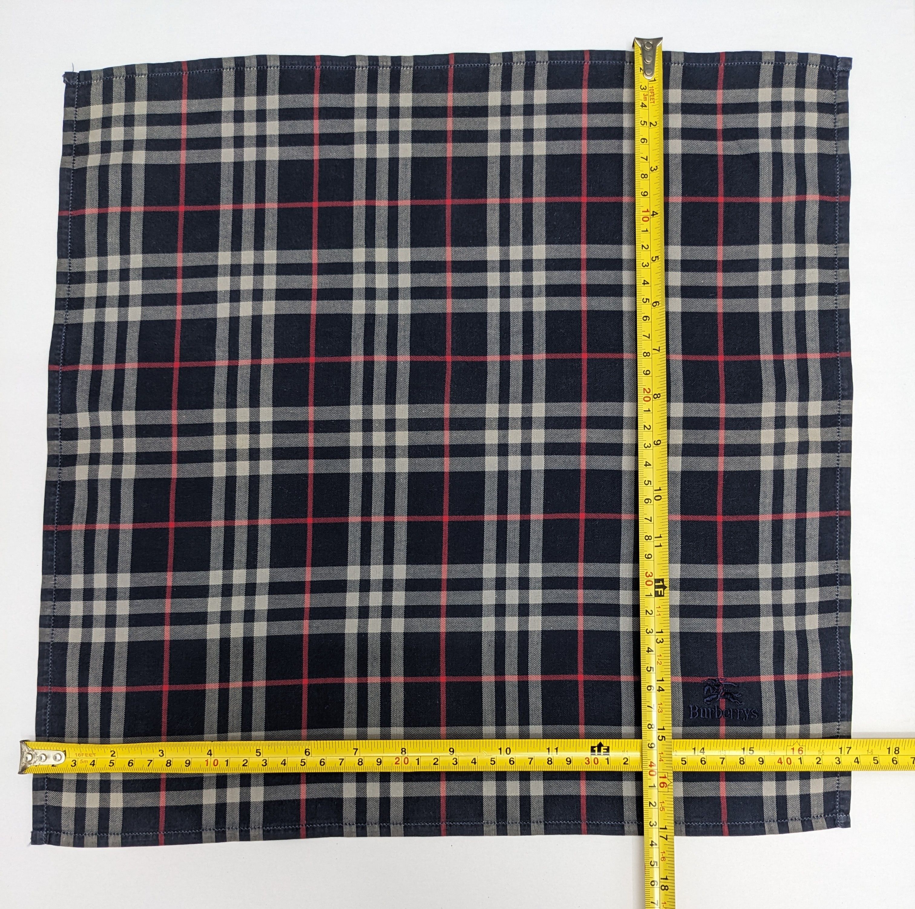 Burberry BURBERRYS Navy Blue Nova Check Handkerchief Size ONE SIZE - 4 Thumbnail