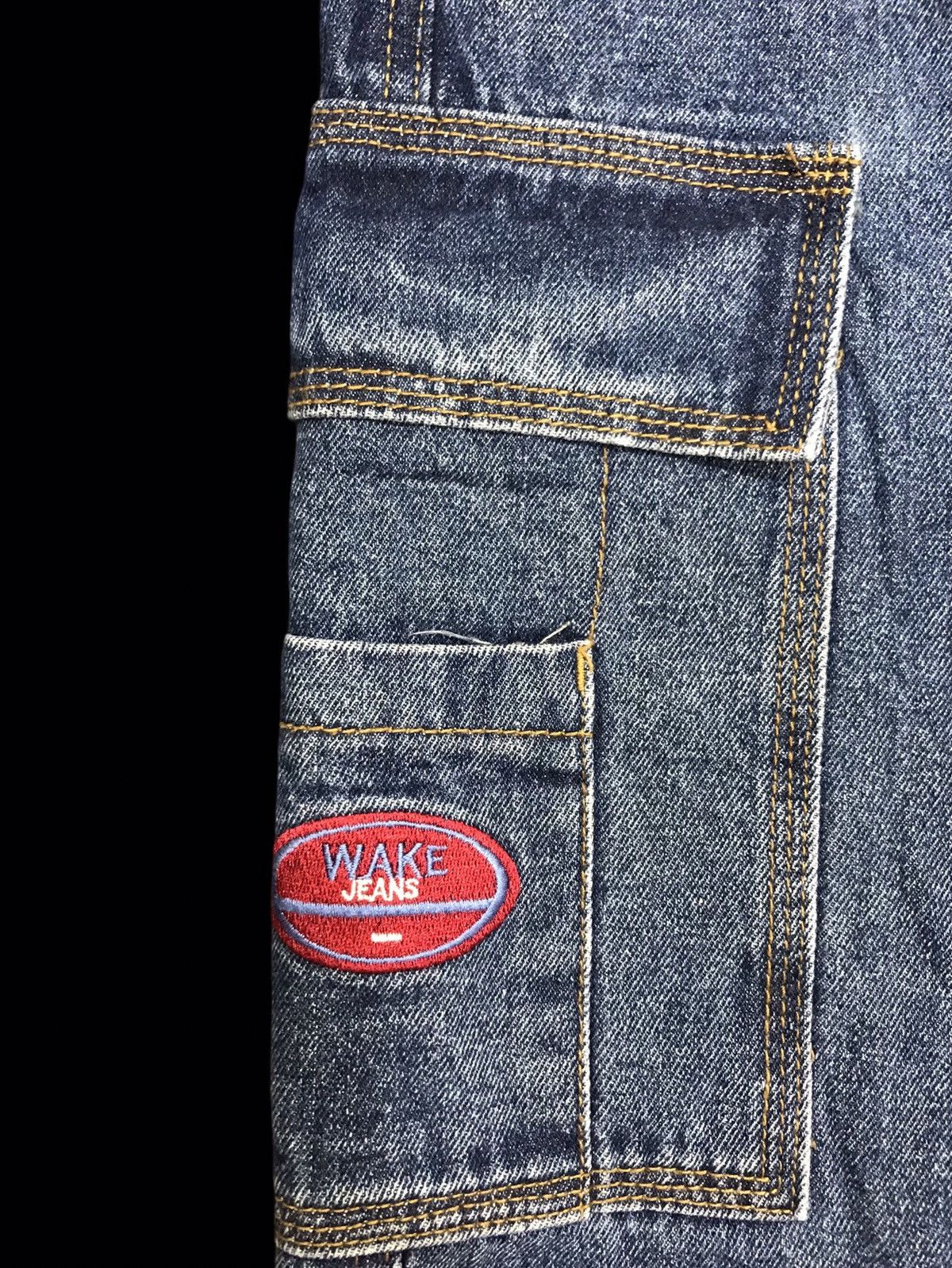 Japanese Brand 💥BAGGY💥WAKE JEANS BAGGY EXTRA LONG DENIM F353 Size US 26 / EU 42 - 10 Thumbnail