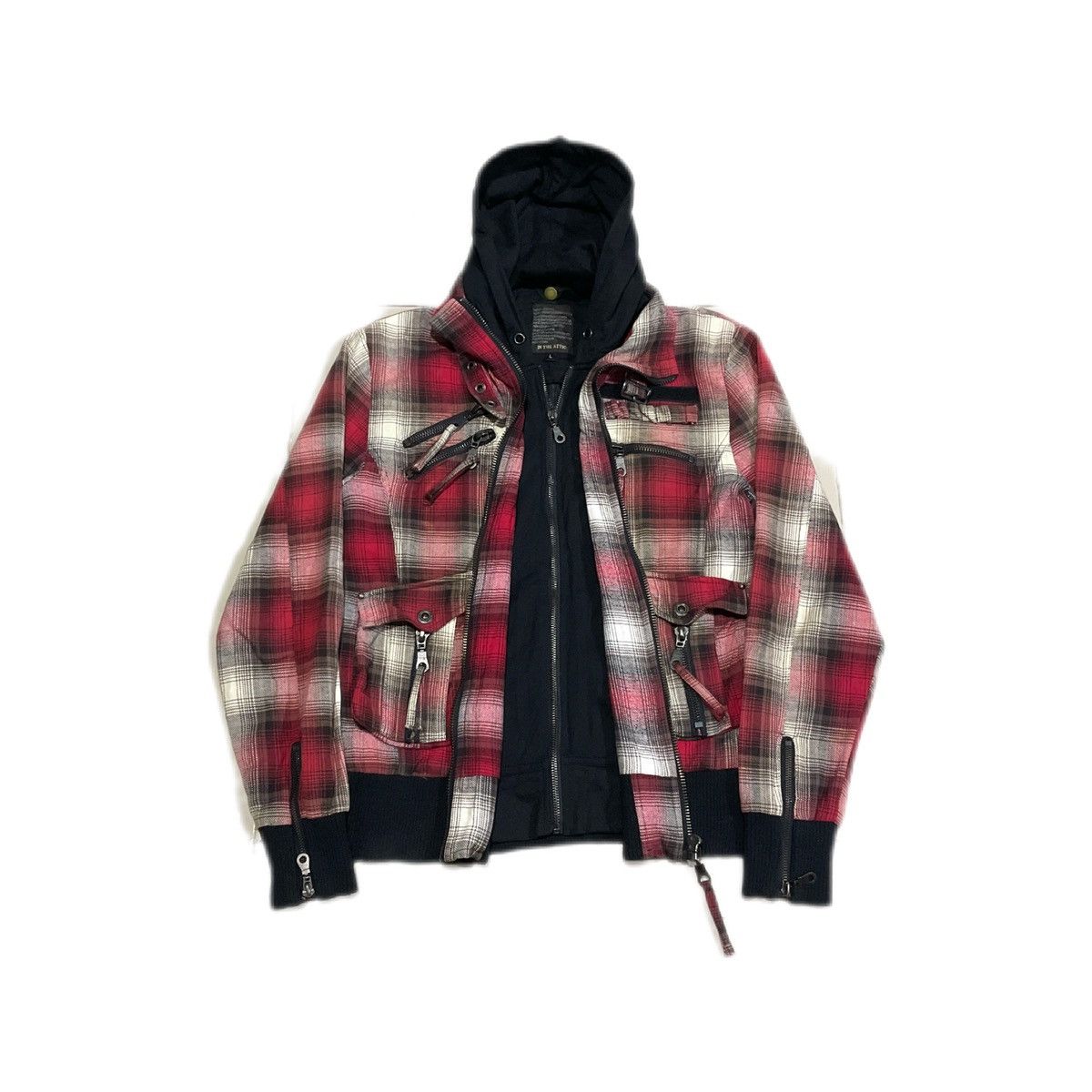 Hysteric Glamour 🔥Sick Y2K In The Attic Double Layer Jacket Hood Zipper Punk Size US L / EU 52-54 / 3 - 2 Thumbnail