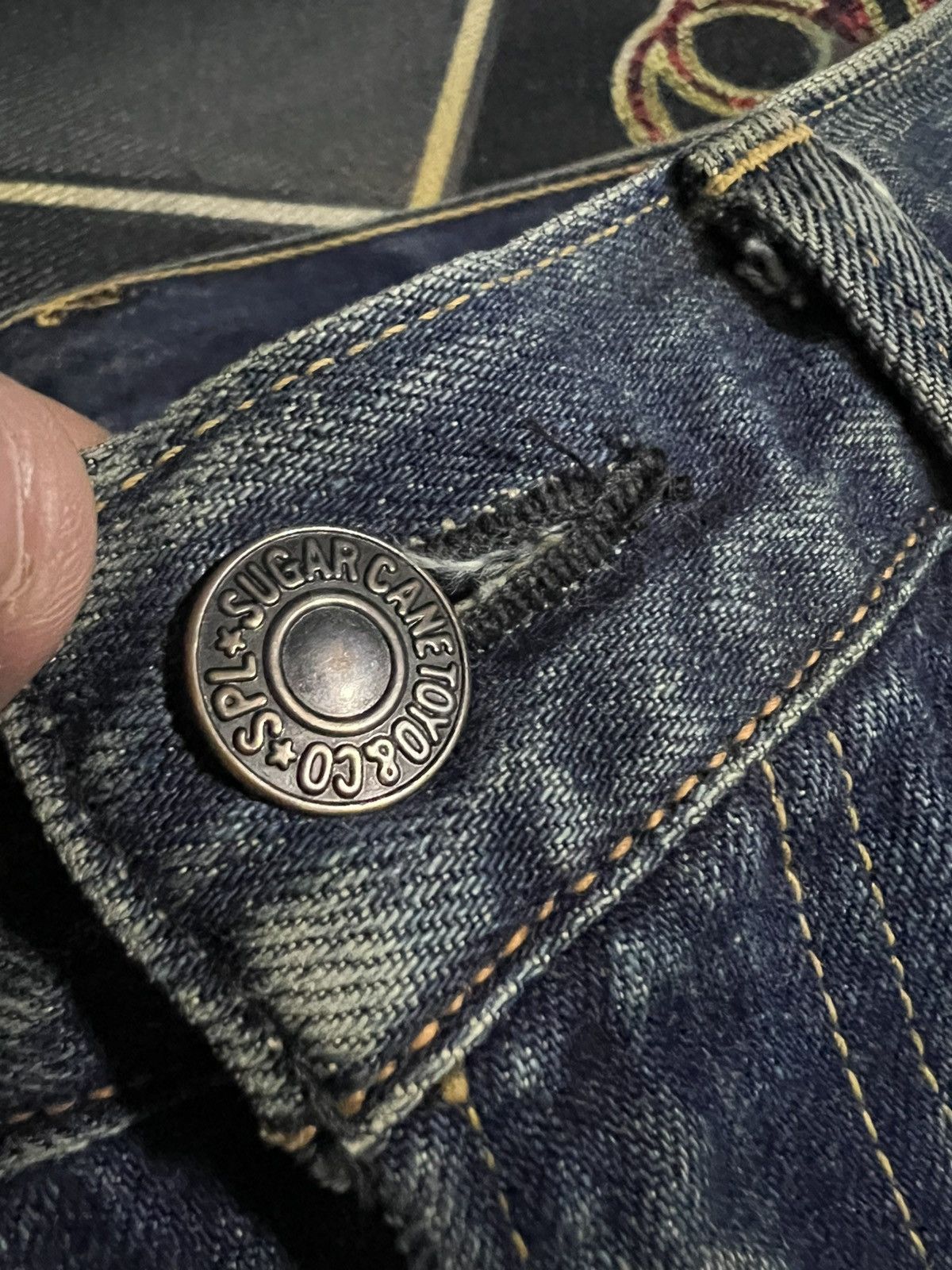 Sugar Cane 💥FLARE💥VINTAGE 80’S SUGAR CANES ZIPPER TALON JEANS Size US 33 - 11 Thumbnail