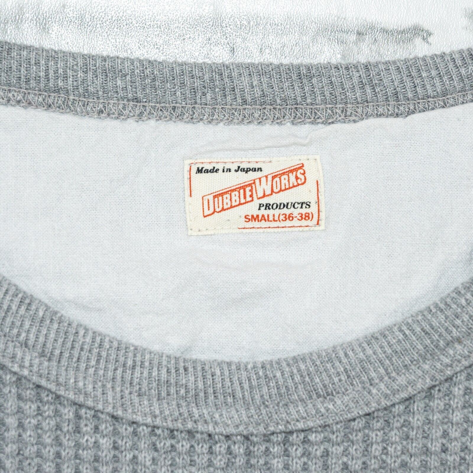 Designer DUBBLEWORKS Japan Thermal Knit Crew Pullover in Gray Size S Size US S / EU 44-46 / 1 - 2 Thumbnail