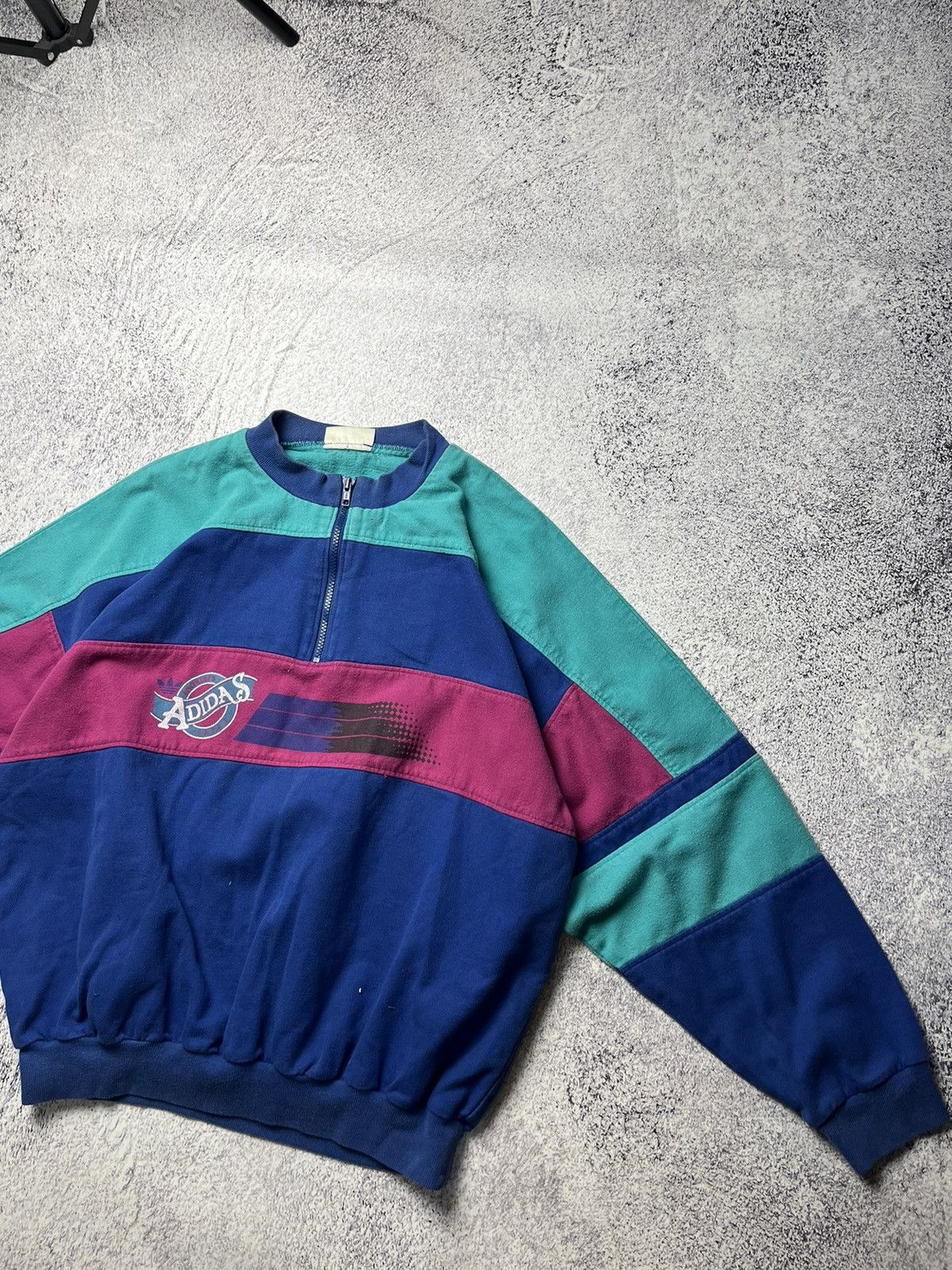 Adidas Vintage Adidas Sports Sweatshirt Half Y2K zip 90s 80s Size US M / EU 48-50 / 2 - 6 Thumbnail