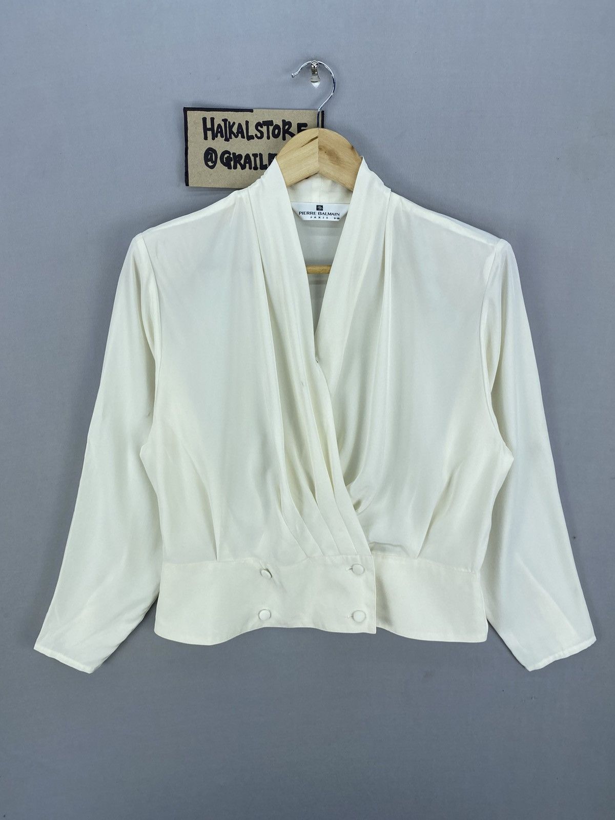 Pierre Balmain Vintage 90’s Pierre Balmain Paris V-net Blouse Size XS / US 0-2 / IT 36-38 - 1 Thumbnail