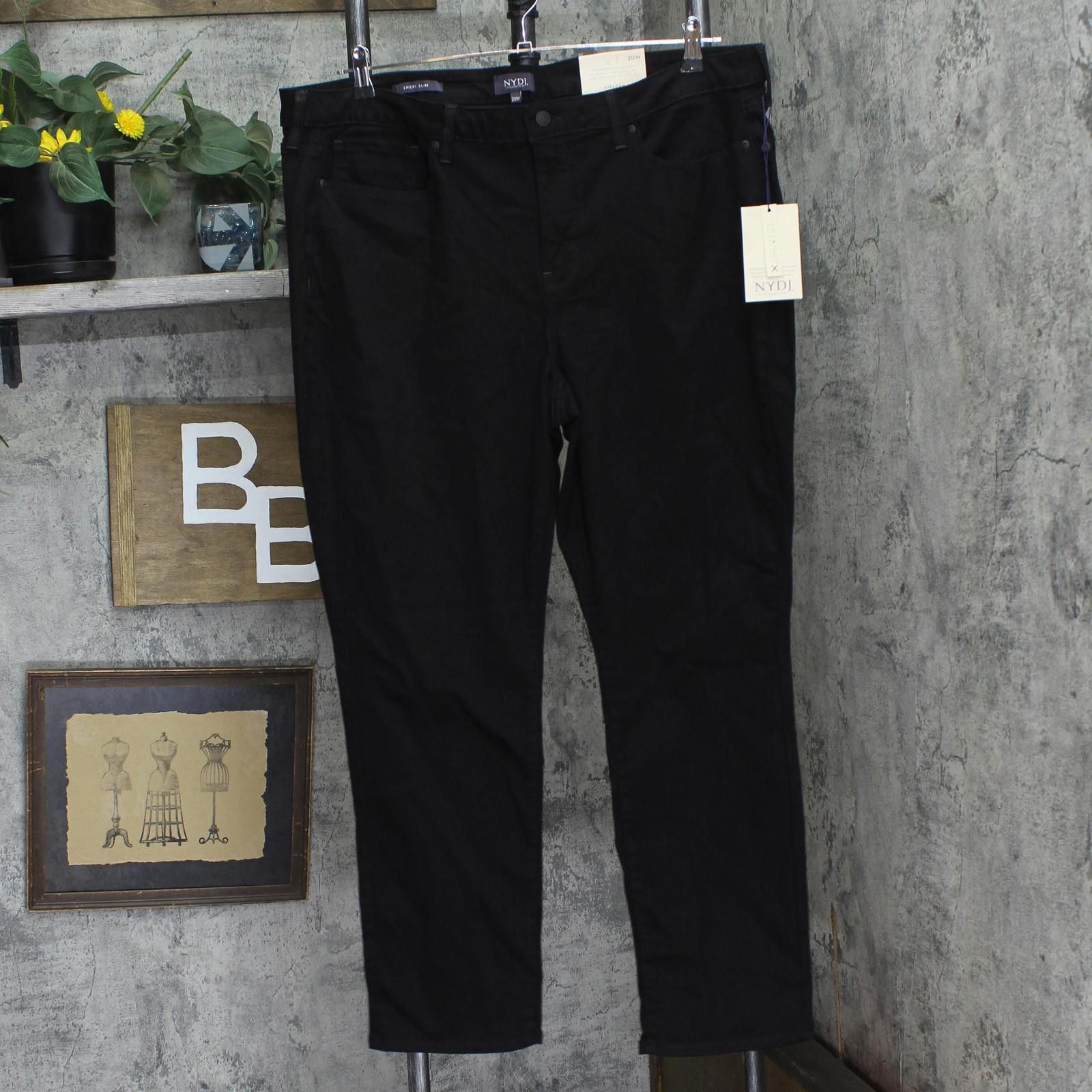 Other Nwt Nydj Plus Size Sheri Slim Jeans Wnbbss8518 Black 20w Size 42" / US 20 - 1 Thumbnail