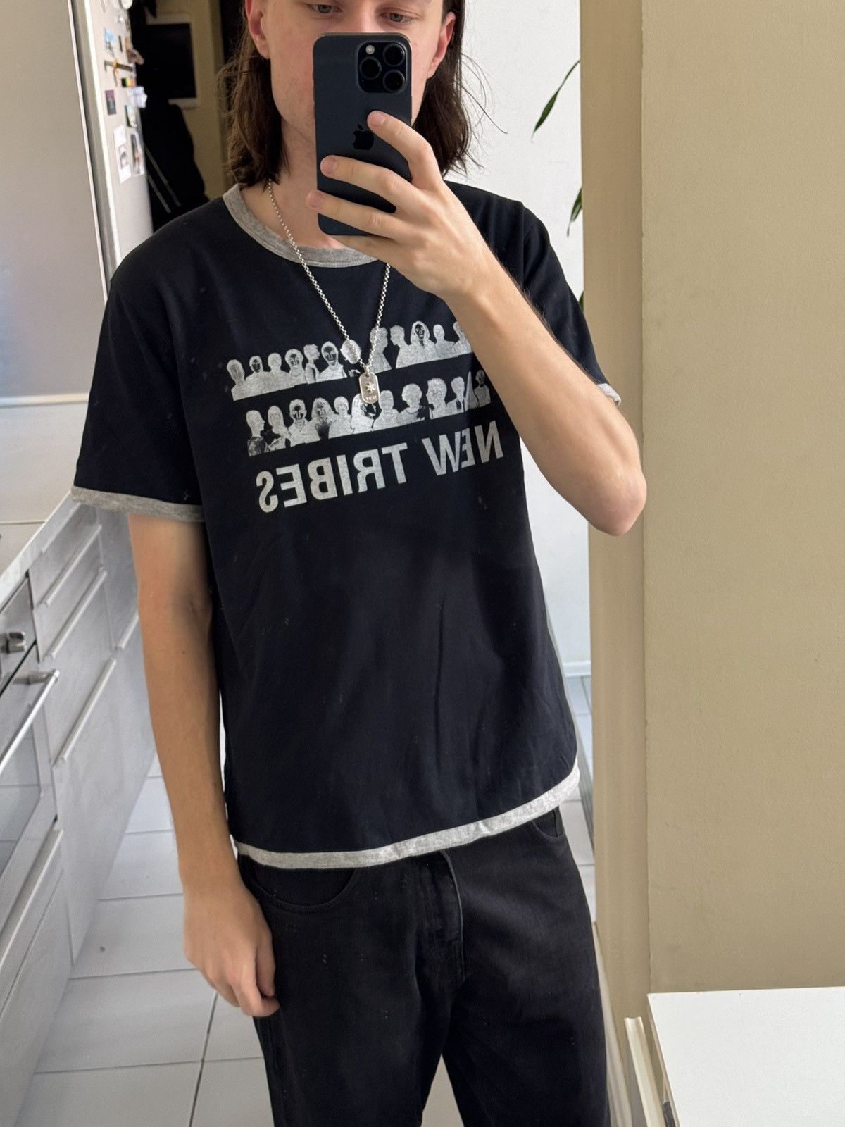 Raf Simons Ss2006 Raf Simons New Tribes Reversible Tee(Black/50) Size US L / EU 52-54 / 3 - 7 Thumbnail
