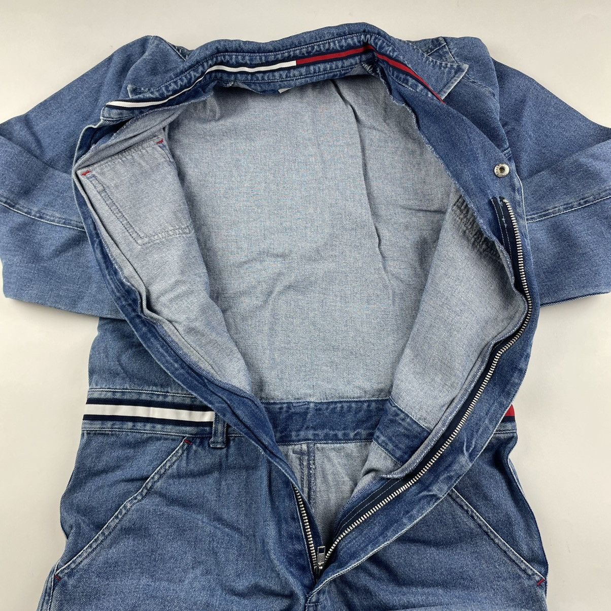 Tommy Hilfiger × Tommy Jeans × Vintage VTG Y2K TOMMY JEANS Hilfiger M Denim Jumpsuit Coverall slim Size M / US 6-8 / IT 42-44 - 7 Thumbnail
