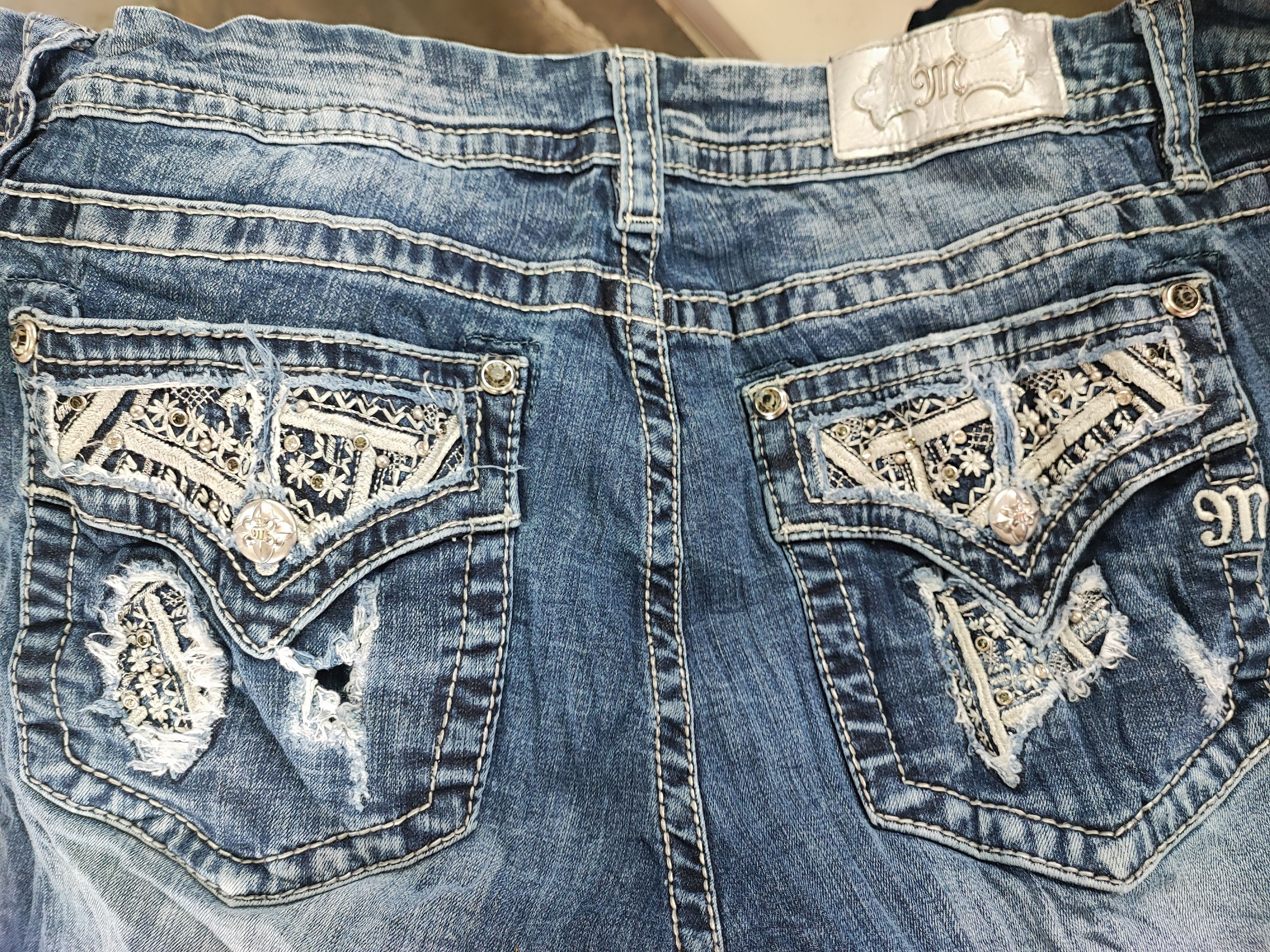 Affliction MISS ME WOMENS DENIM JEANS Size 38" / US 16 / IT 52 - 3 Thumbnail