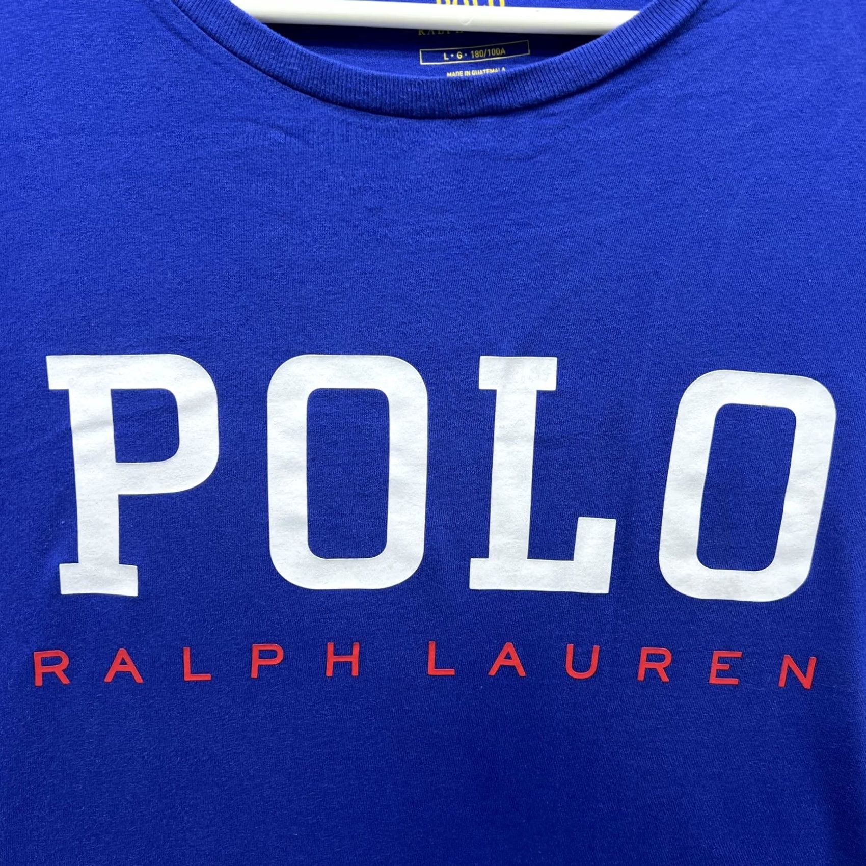 Polo Ralph Lauren Polo Ralph Lauren Shirt Mens Large Blue Polo Logo Graphic Tee Tagless Crew Neck Short Sleeve Size US L / EU 52-54 / 3 - 6 Thumbnail