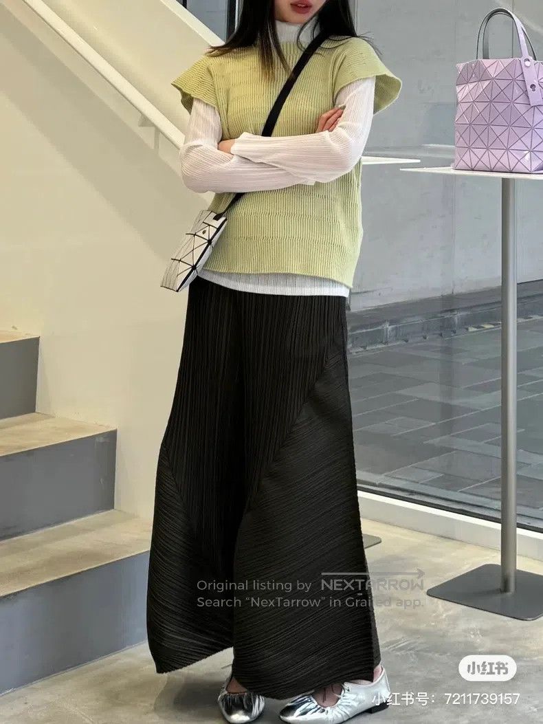Issey Miyake Issey Miyake size:3 Khaki Irregular Pants Size 22" - 9 Thumbnail