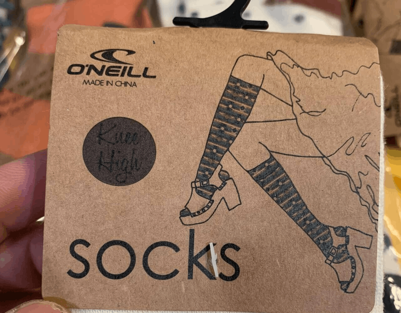 O'Neill O'Neill Socks Knee High 1 Pair Cute Design Stripe Pattern Size ONE SIZE - 2 Thumbnail