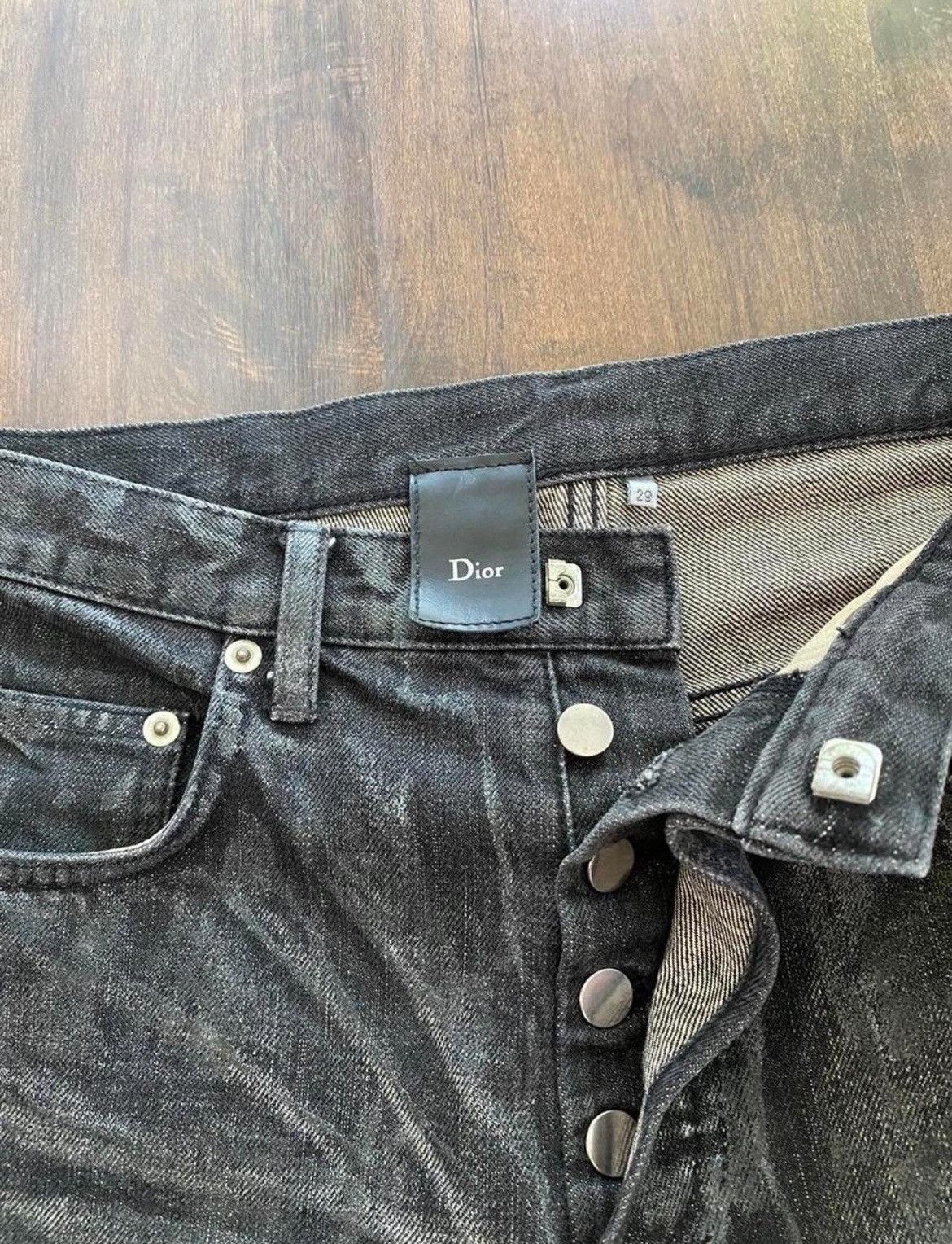Dior × Hedi Slimane Dior AW03 Hedi Slimane Luster wax Denim Size US 29 - 4 Thumbnail