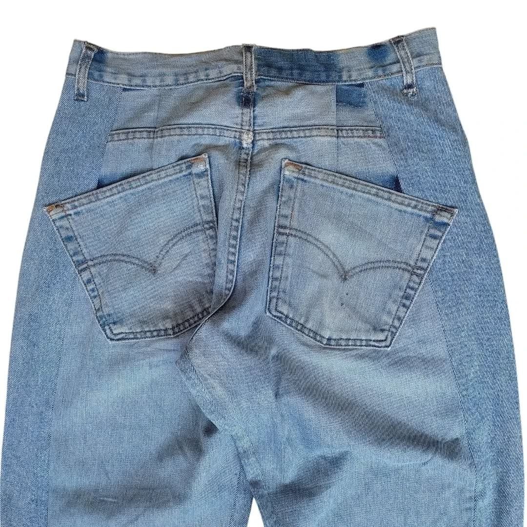 Vintage SEEALL RECONstructed super BaGgy slacks denim Size US 30 / EU 46 - 4 Thumbnail