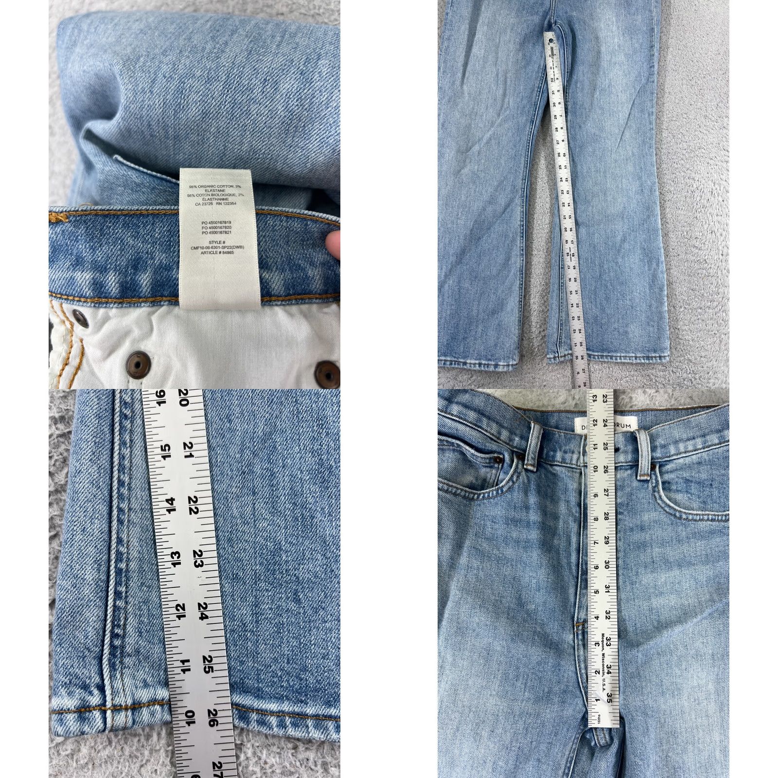 Vintage Denim Forum Jeans Womens 28 Blue The Twiggy High Rise Flare Cotton Blend 26x26 Distressed Zipper Denim Forum 5-Pocket Designer American Vintage? Size 28" / US 6 / IT 42 - 8 Thumbnail