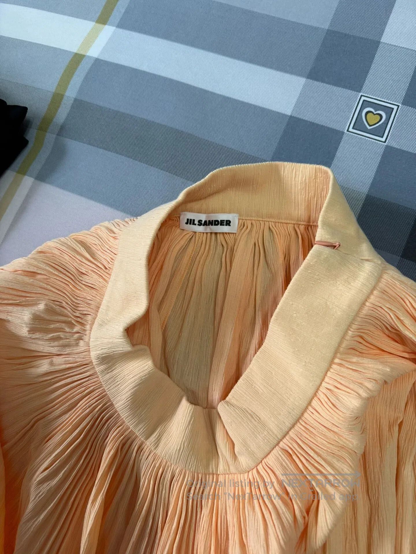 Jil Sander Jil Sander Pleated Midi Skirt in Peach. Size 25" / US 0 / IT 36 - 3 Thumbnail