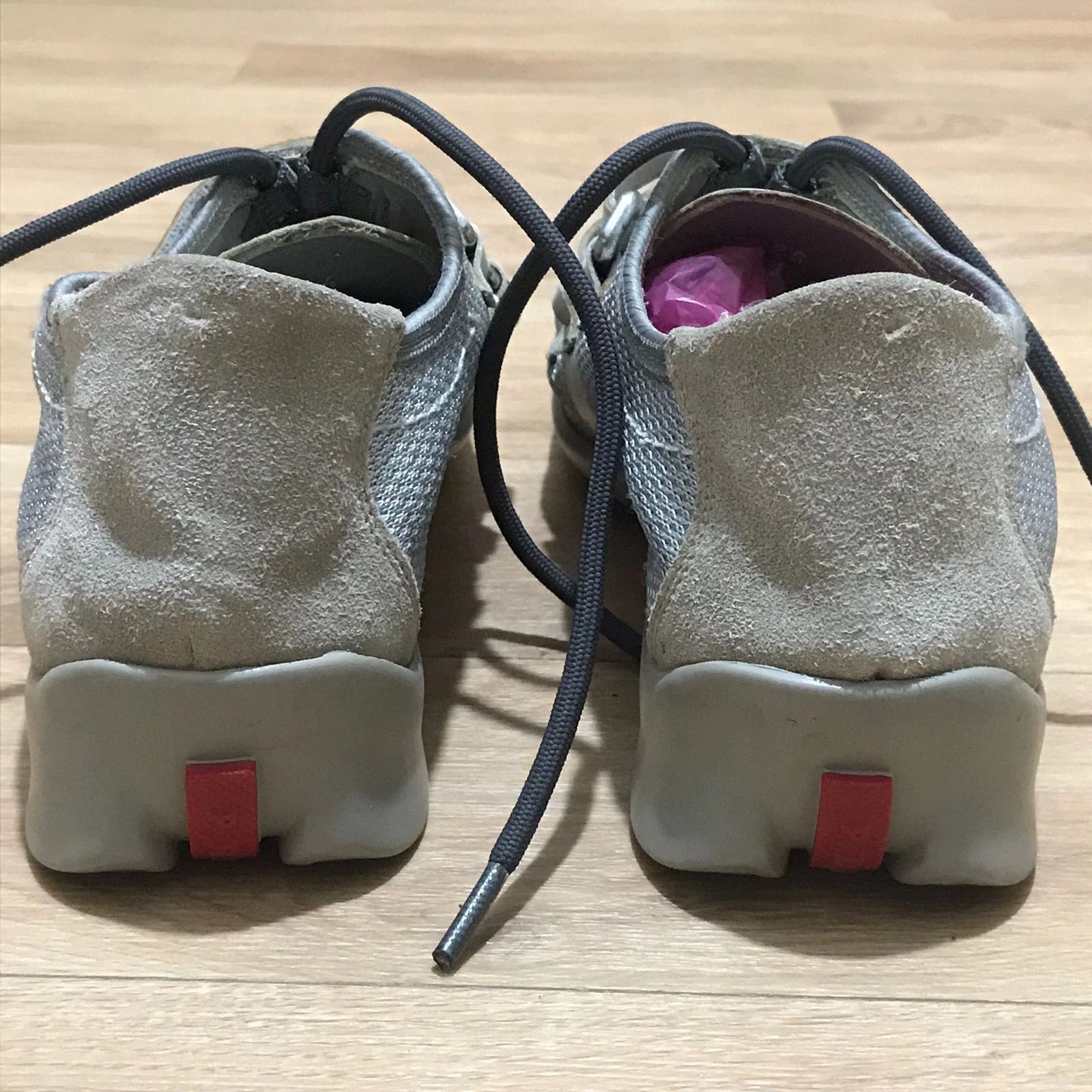 Prada Prada Womens Sneaker Americas Cup Silver Lace Up Shoes 6,5US Size US 6.5 / IT 36.5 - 4 Thumbnail